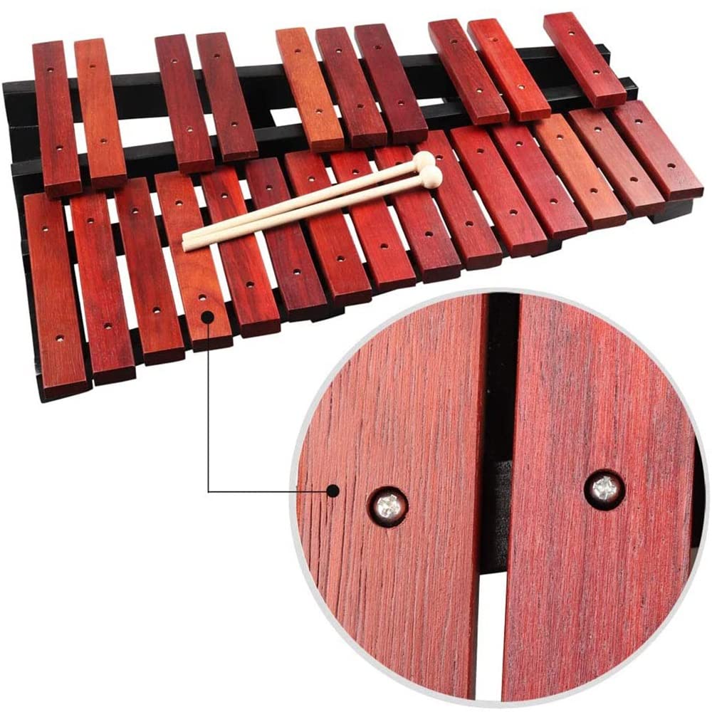 25-Key Wooden Xylophone with 2 Mallets & Carrying Case - Professional Percussion Instrument for Music Education, Kids & Adults - Perfect for Classroom, Home Practice & Musical Performances