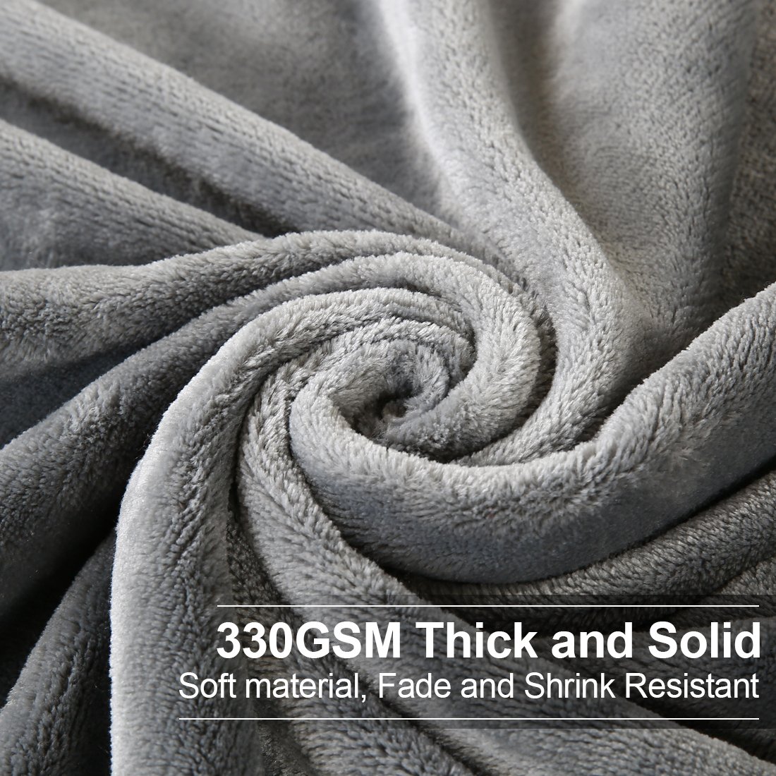 Soft & Warm Microplush Fleece Blanket - Lightweight Thermal Throw for Couch, Bed & Sofa - California King Size 102x108 Inch - Cozy Gray Blanket for Winter Nights, Movie Time & Home Relaxation