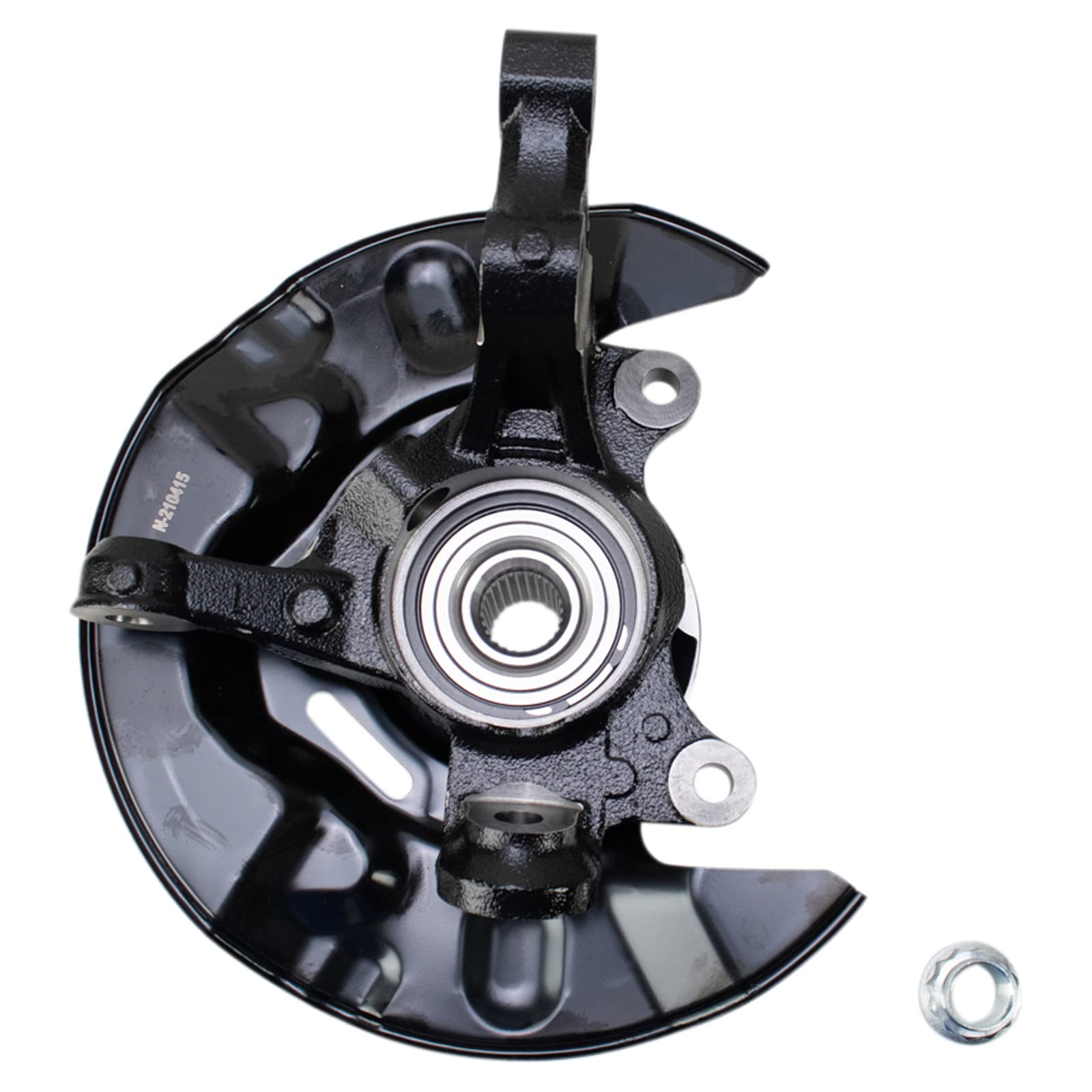 TRQ Front Left Wheel Bearing & Hub Assembly with Knuckle - Compatible with Toyota Matrix FWD 2003-2013 | Durable Replacement Part for Smooth Ride | Perfect for City Commuting & Highway Driving