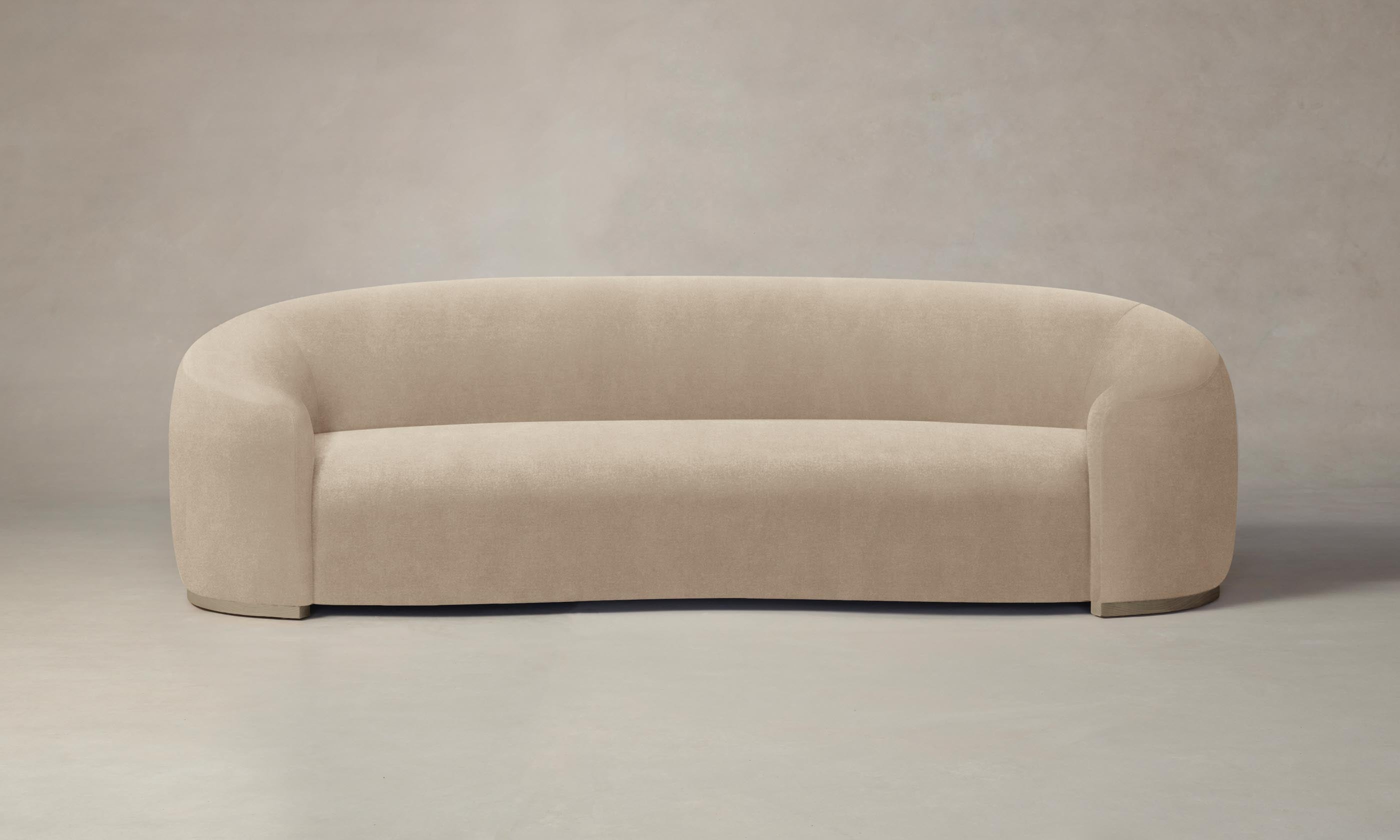 Premium Performance Velvet Taupe Chelsea Sofa - Modern Living Room Furniture for Small Spaces & Apartments