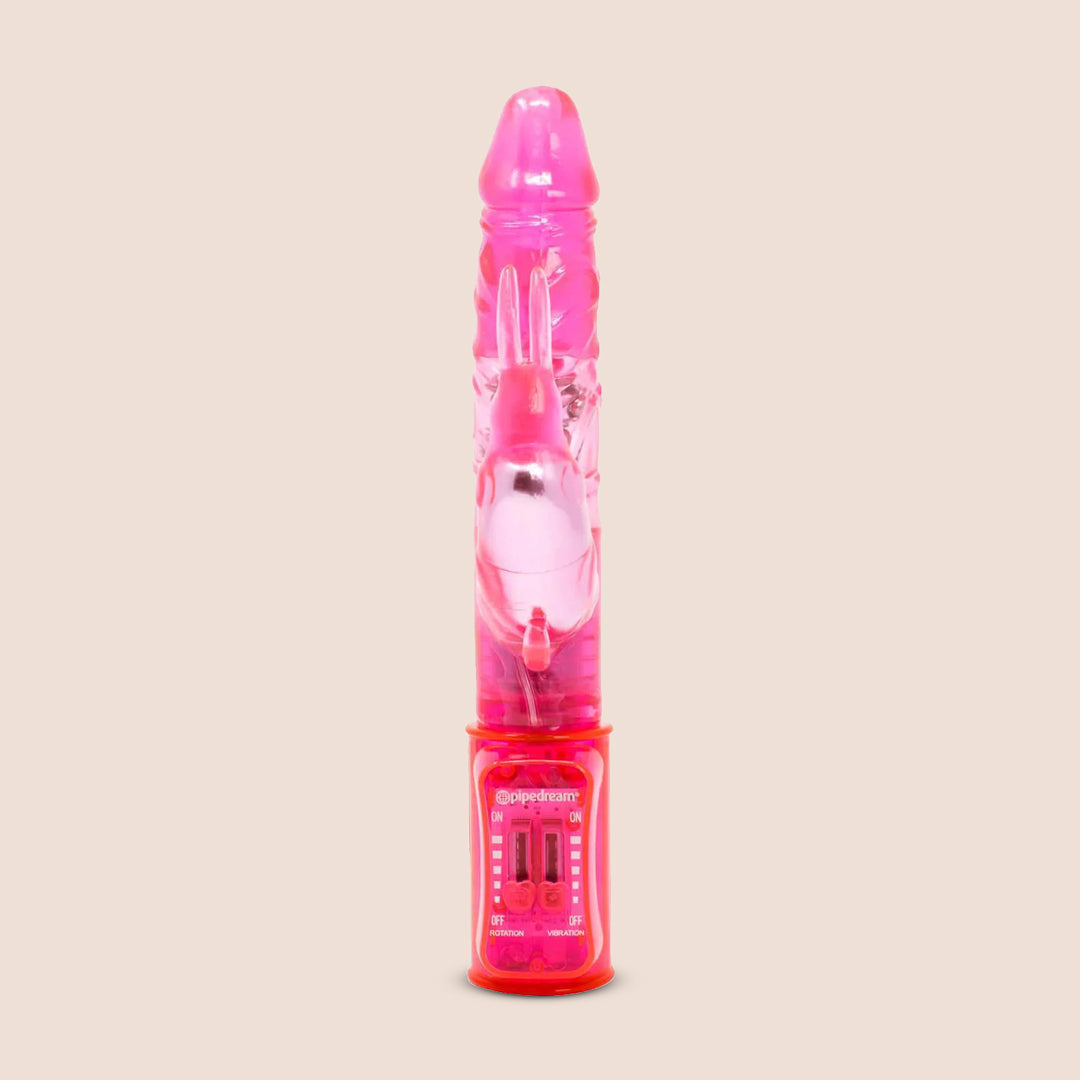 Pipedream Total Ecstasy Triple Stimulator - Vibrating Clitoral & Anal Stimulator with Rotating Bead Shaft | G-Spot & Dual Pleasure for Women & Couples | Perfect for Solo Play & Spicing Up Relationships