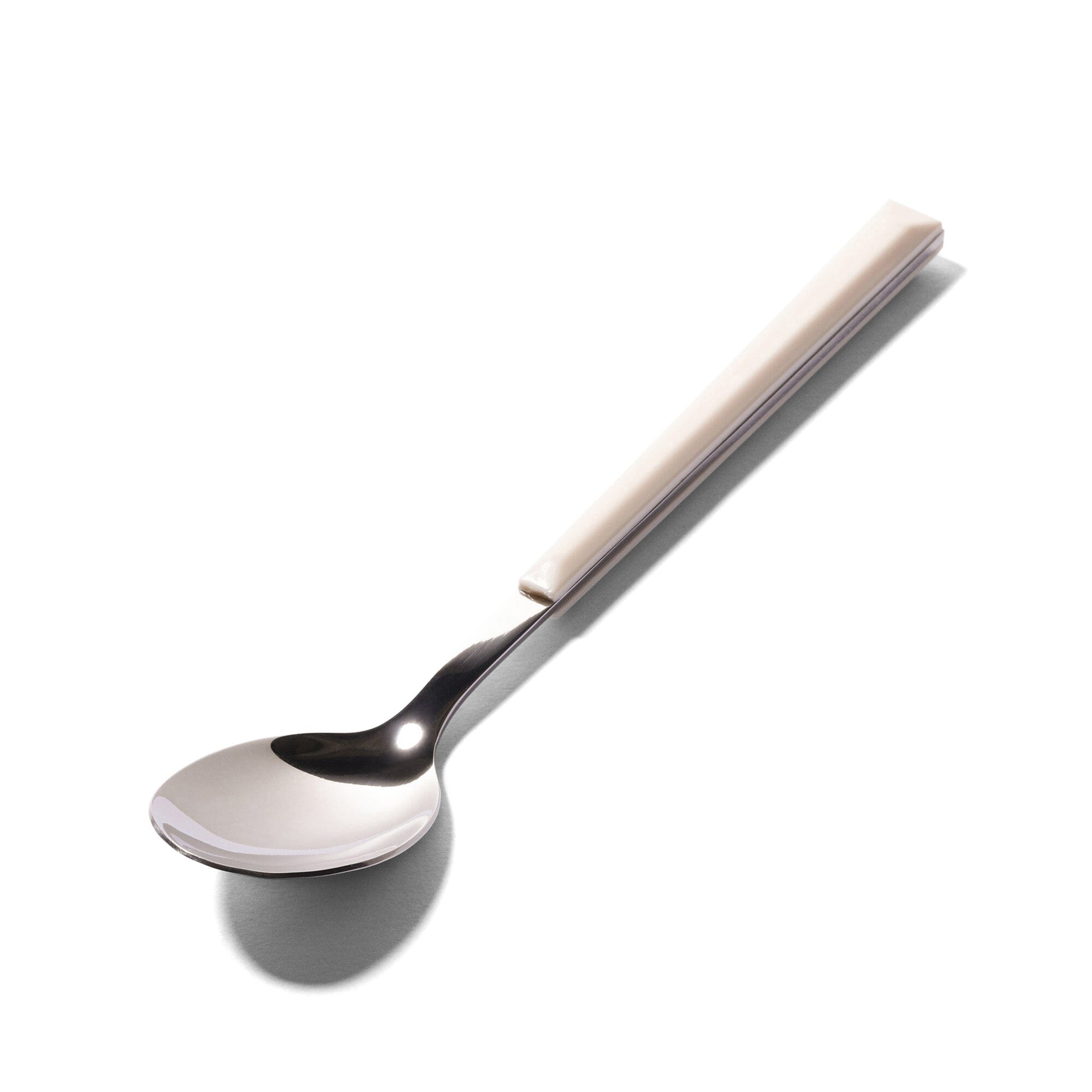 Premium White Color Handle Teaspoon Set - Elegant Dessert & Coffee Spoons for Tea Parties, Cafes, and Home Dining (6-Pack)