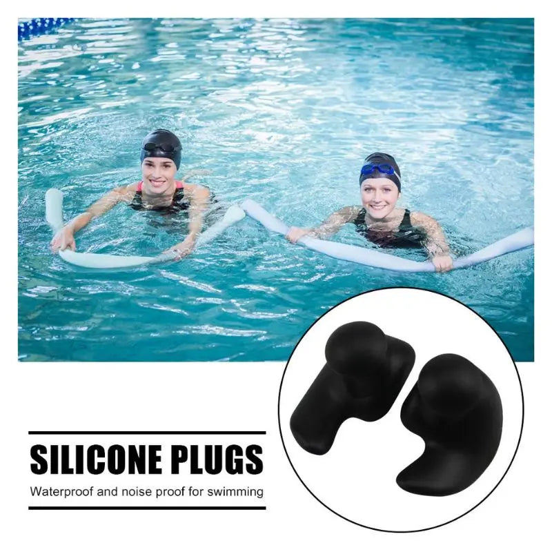 Soft Silicone Swimming Earplugs - Waterproof & Comfortable Ear Protection for Adults & Kids - Perfect for Swimming, Surfing, Showering & Noise Reduction