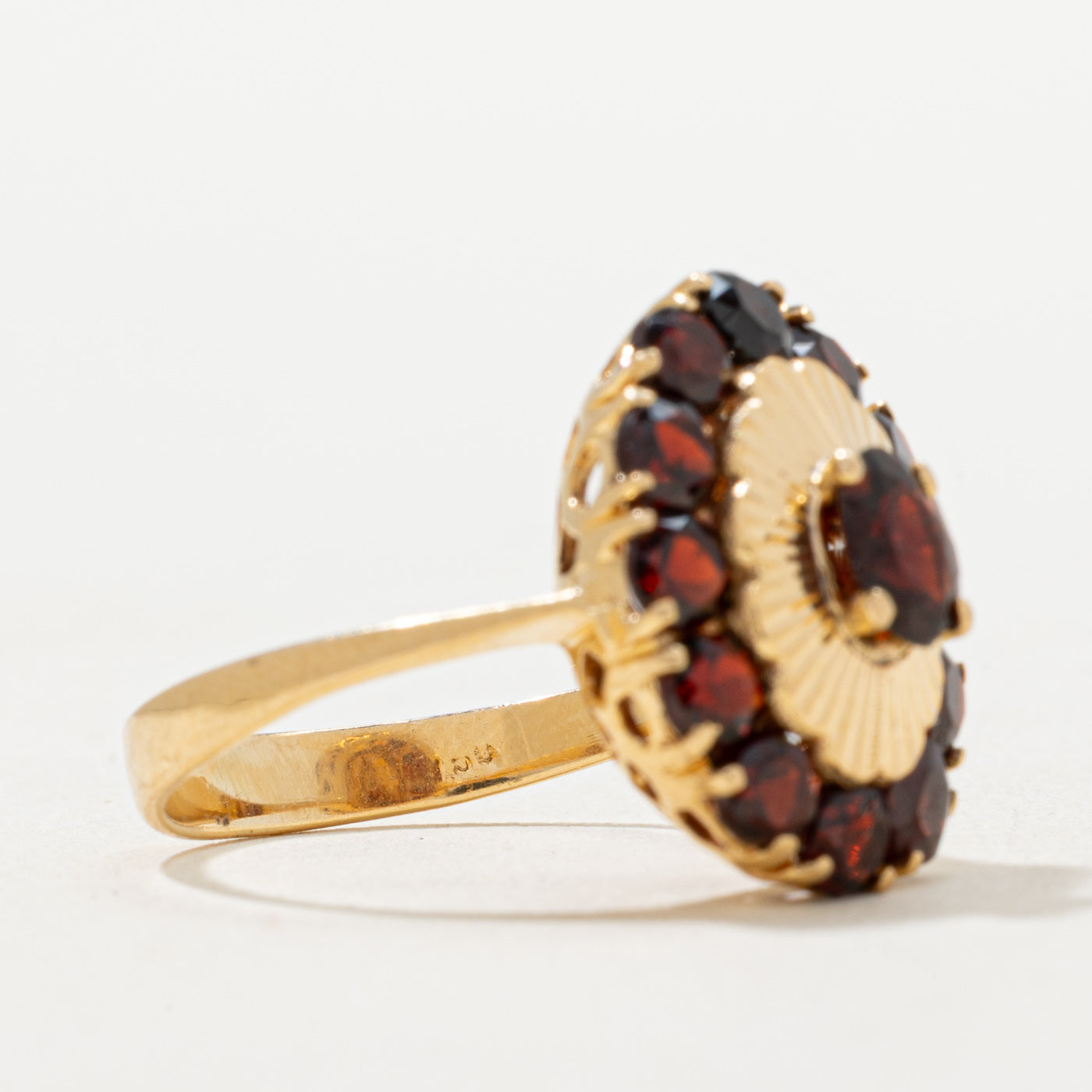 Garnet Oval Cocktail Ring 1.95ctw Size 7.25 - Elegant Women's Jewelry for Evening Parties, Weddings & Special Occasions