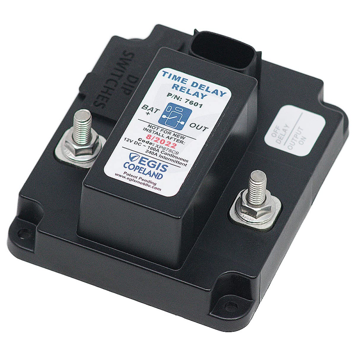 EGIS TDR Series 160A Time Delay Relay - Heavy Duty Industrial Electrical Control for Automation Systems | Bulk Pack (7601B) | Perfect for HVAC, Motor Starters, and Power Distribution Panels