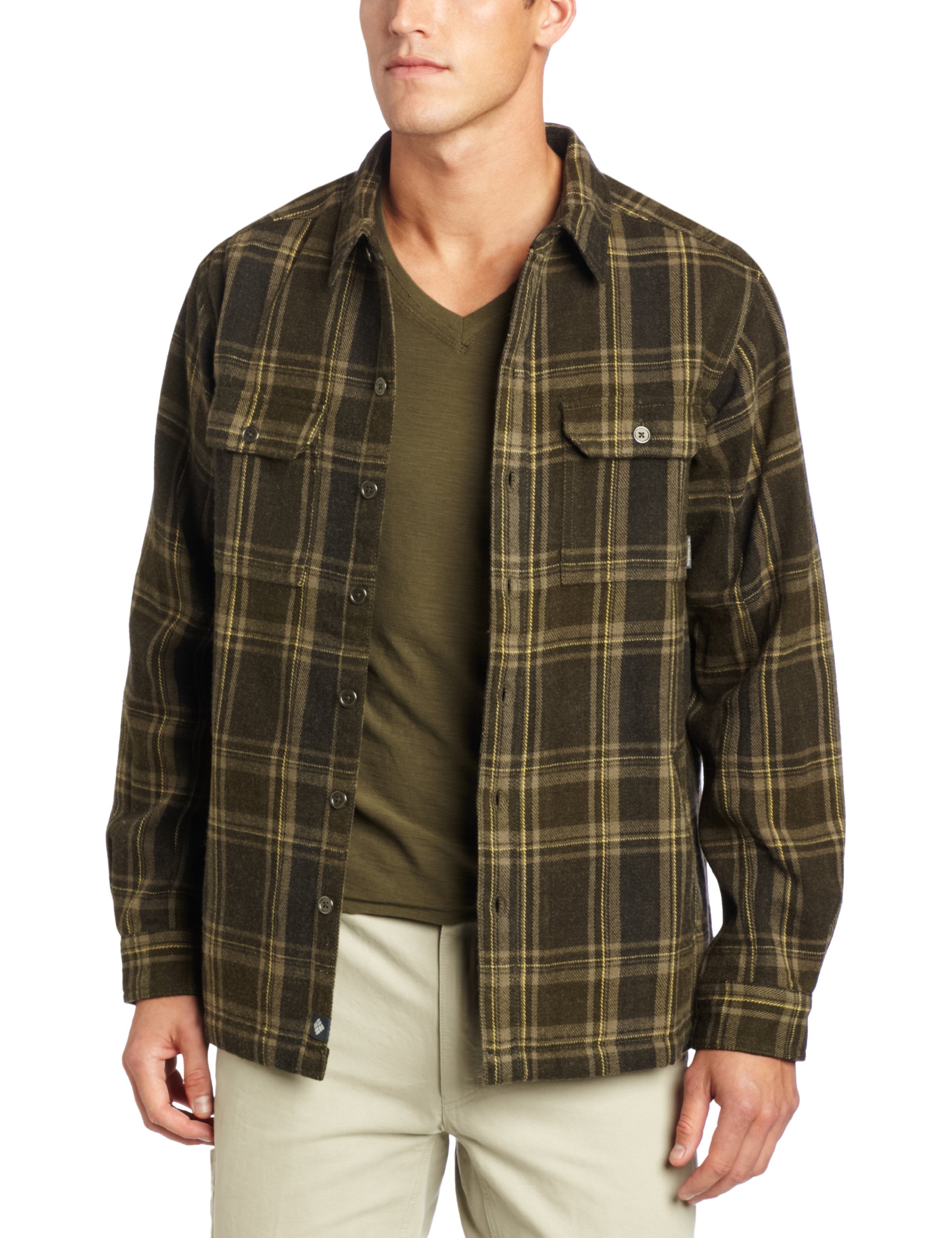 Columbia Men's Noble Falls Omni-Heat Shirt Jacket - Water-Resistant Fleece Lined Outdoor Shirt for Hiking, Camping & Cold Weather