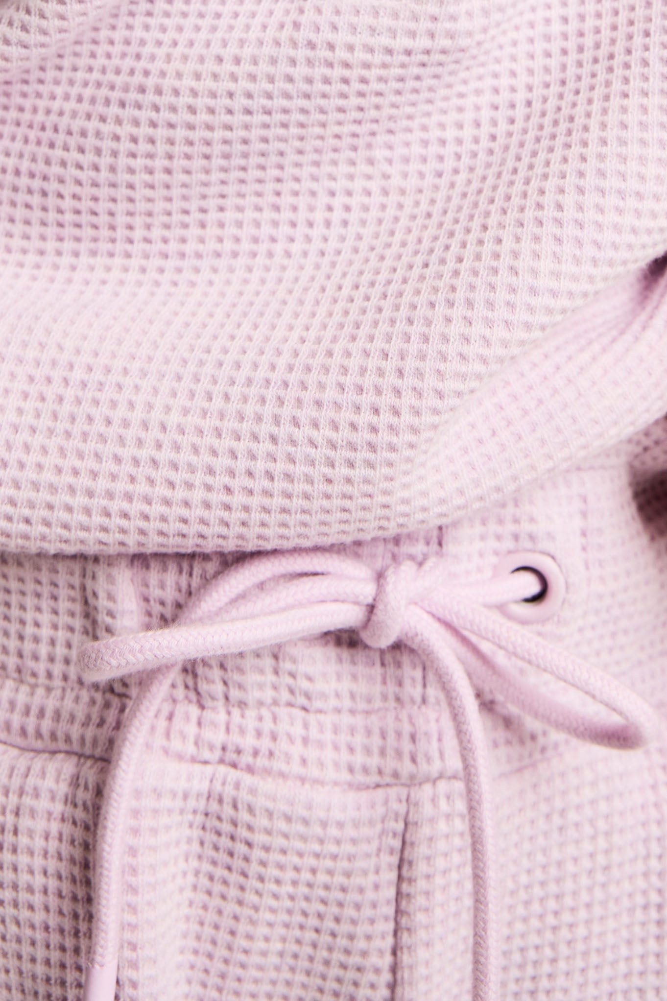 Lilac Waffle Knit Jogger Pants - Soft & Comfortable Women's Lounge Pants for Yoga, Home & Casual Wear