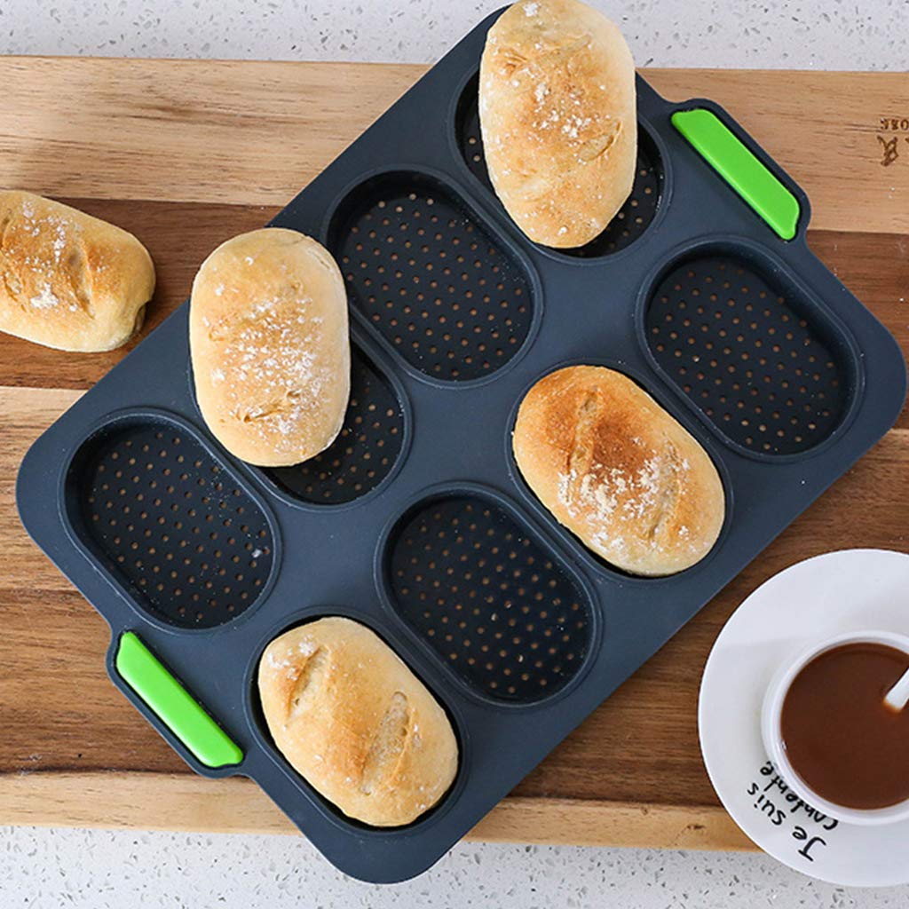 Non-Stick Silicone Baking Pan Set for Muffins & Baguettes - Oven, Microwave & Dishwasher Safe - Perfect for Home Baking, Party Treats & Holiday Cooking