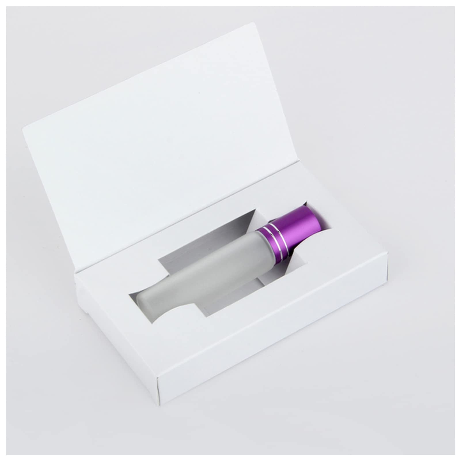50Pieces 10ml Mini Refillable Perfume Bottles - Frosted Glass Roll On Essential Oil Vials with Cork - Empty Travel Size Sample Bottles Set in Packing Box | Perfect for DIY Perfume, Aromatherapy, Gift Giving & Travel Essentials
