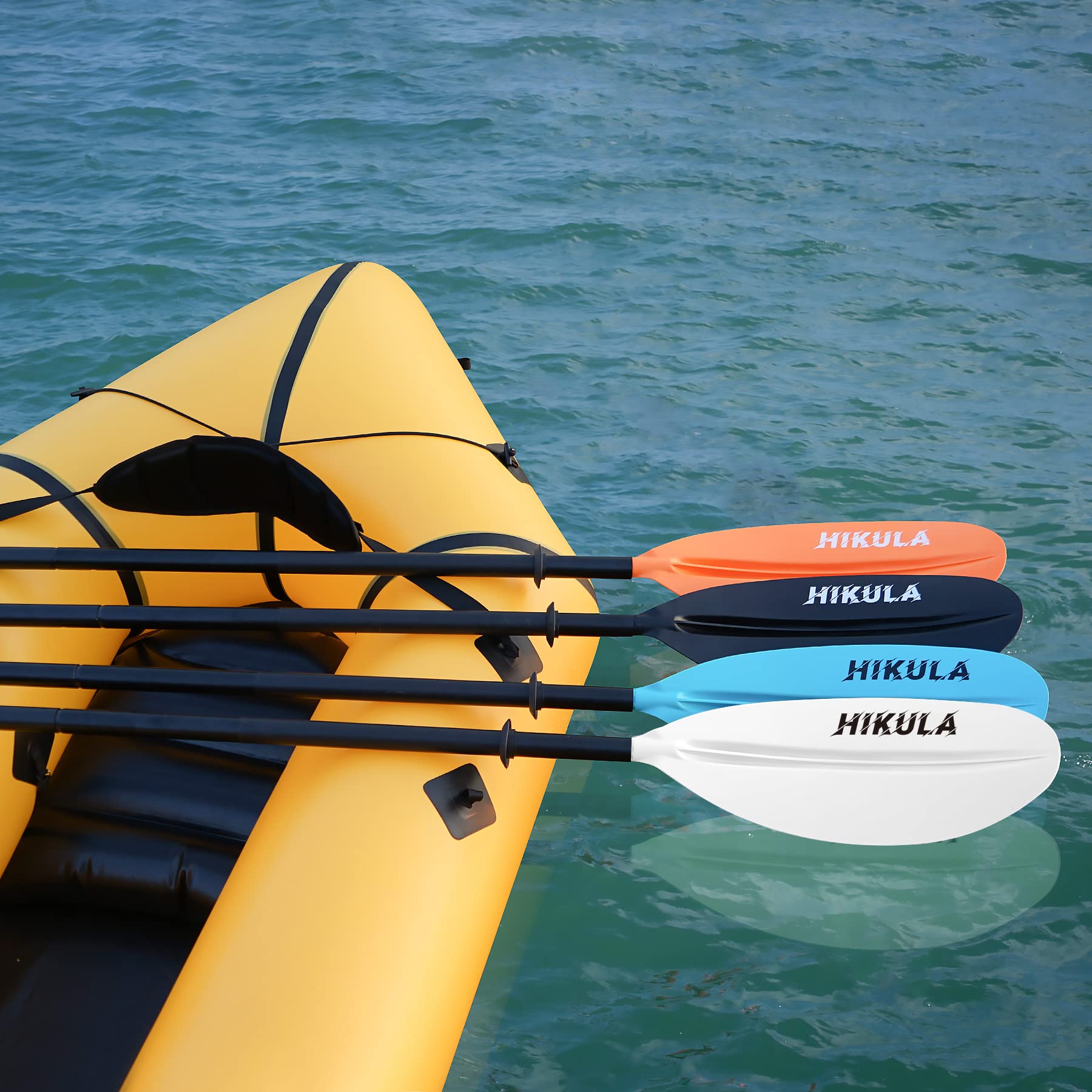 Premium Lightweight Kayak Paddle - 4-Piece Aluminum Shaft with PP Blade (86.6in/220cm & 90.5in/230cm Options) - Floating Design for Kayaking, Canoeing & Water Sports Adventures