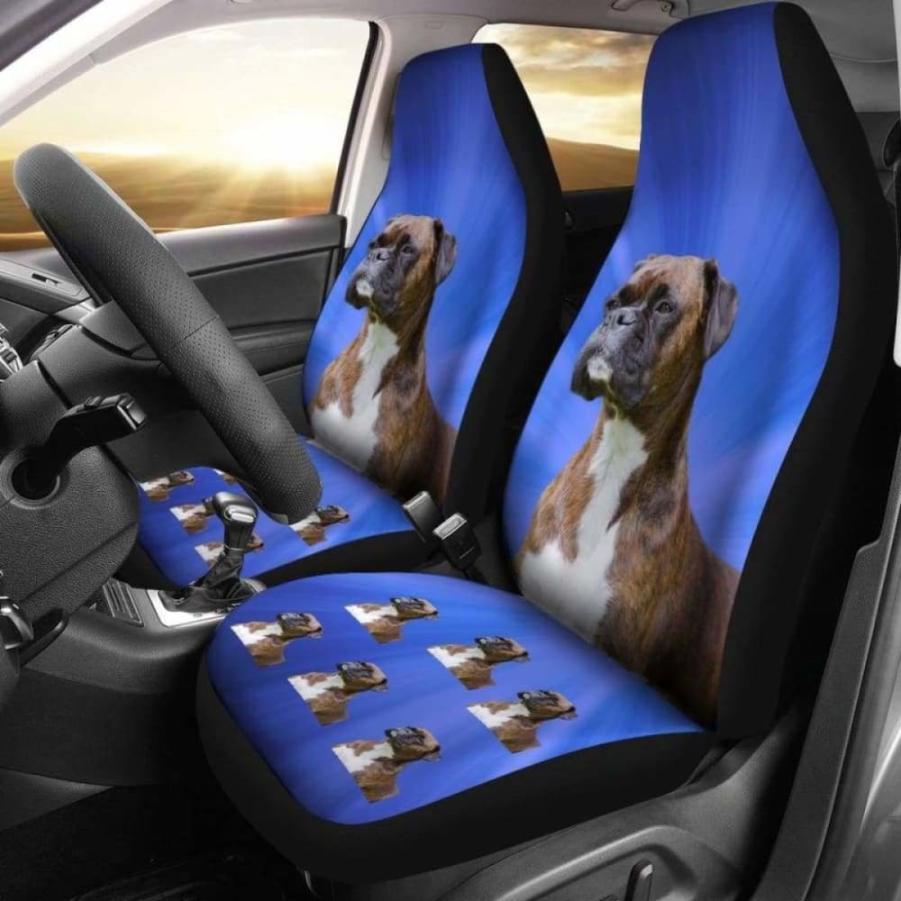 Premium Brindle Boxer Car Seat Covers - Durable & Stylish Protection for Pets (Model 102918) | Perfect for Road Trips & Daily Commutes