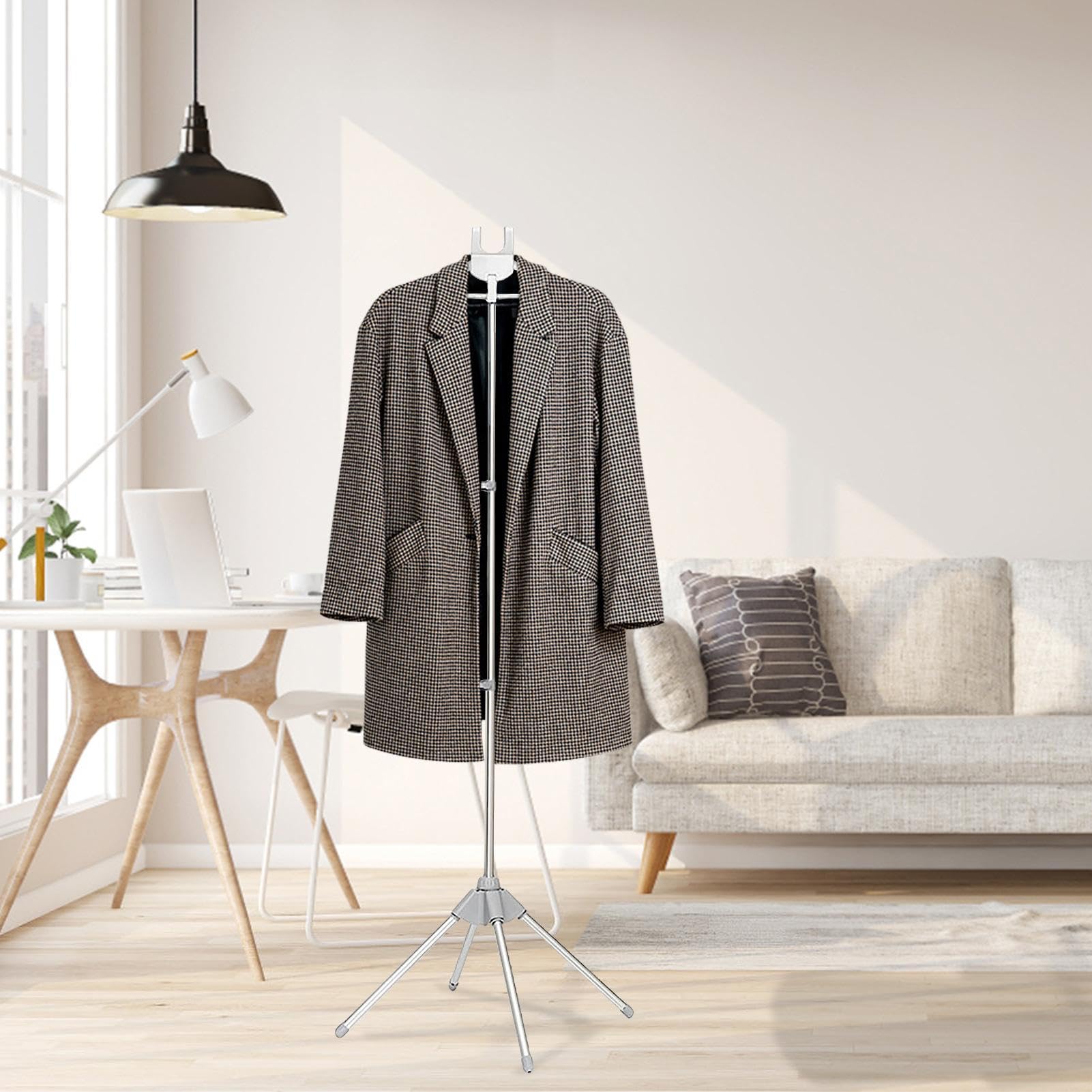 Adjustable Clothes Steamer Stand - Portable Garment Steamer Rack with Hanger for Wrinkle-Free Clothes | Perfect for Travel, Home, and Professional Use