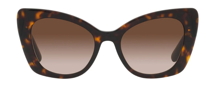 Dolce & Gabbana DG4405 Havana Brown Gradient Cat Eye Sunglasses for Women - Stylish UV Protection Shades for Beach, Driving & Fashion Outfits