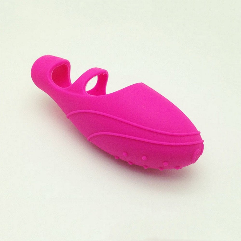 Pink Silicone Finger Massager - Handheld Vibrating Massage Tool for Relaxation, Stress Relief & Muscle Pain - Perfect for Home, Office & Travel Use