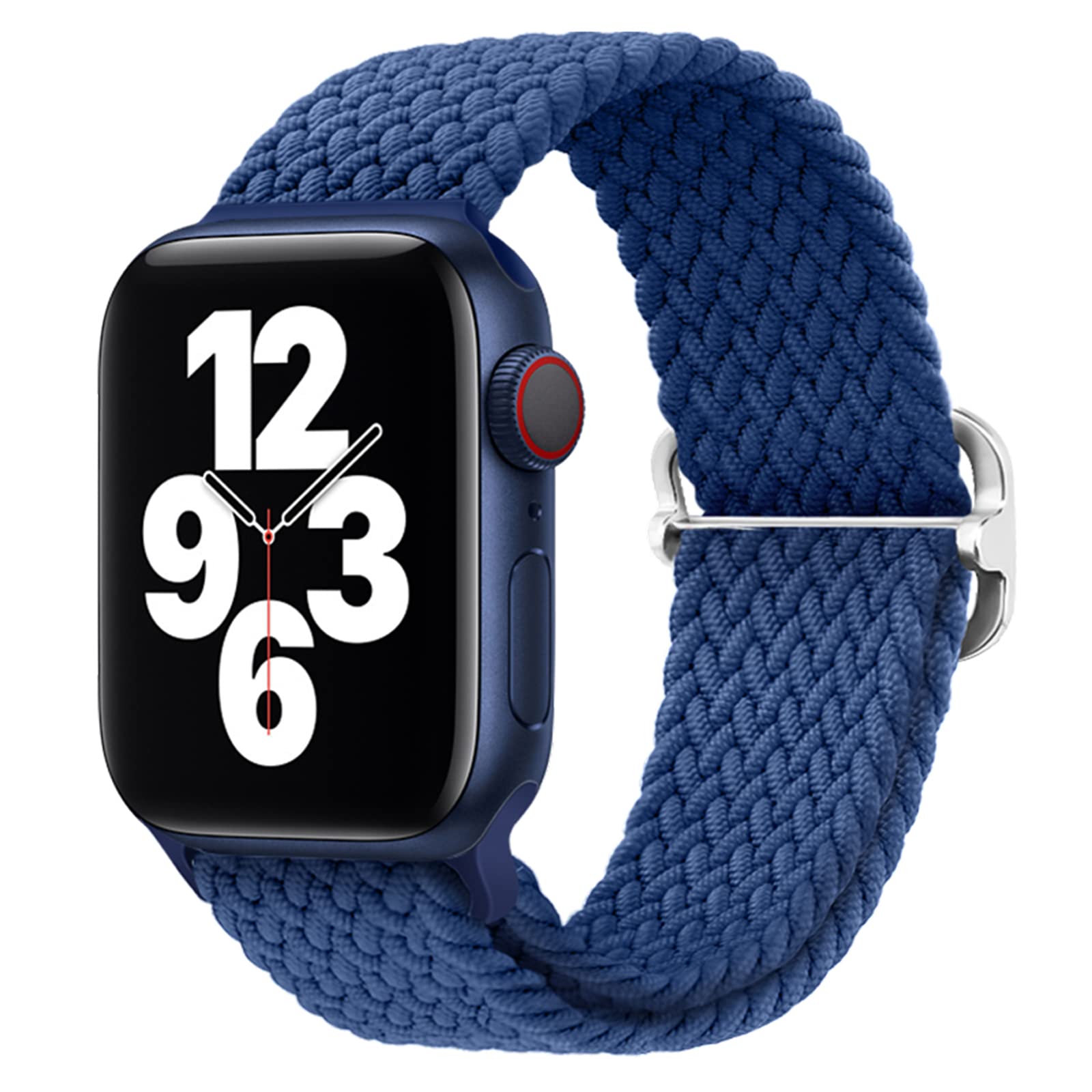 MTZRFLL Adjustable Stretchy Nylon Solo Loop Watch Band - Compatible with Apple Watch 38mm 40mm 41mm 42mm 44mm 45mm - Sport Strap for iWatch Series SE/7/6/5/4/3/2/1 - Perfect for Running, Gym & Everyday Wear - Unisex Design for Men & Women