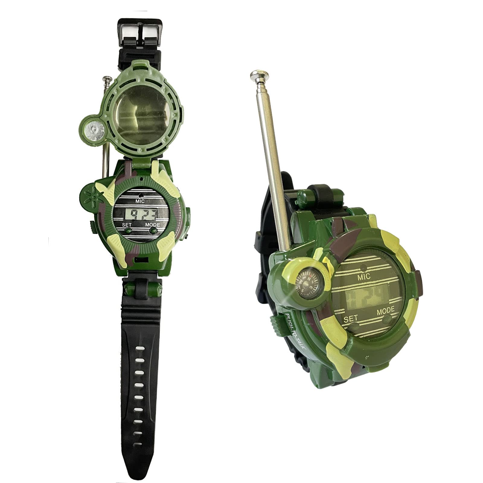 2 Pack Kids Walkie Talkies with Flashlight & Spy Watch - Long Range Two Way Radios for Boys & Girls Ages 8-12 | Perfect for Outdoor Adventures, Camping, Travel & Birthday Gifts