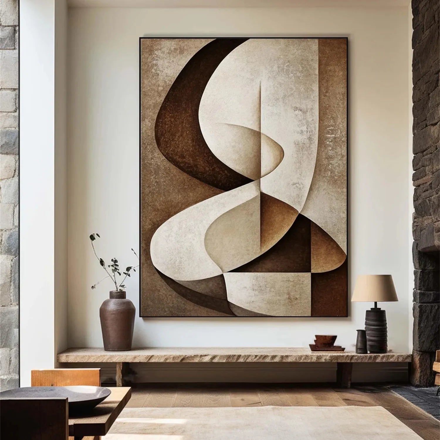 Abstract Tranquility Art Painting #WS198 - Modern Wall Decor for Living Room, Bedroom & Office - Calming Abstract Artwork for Home & Workspace