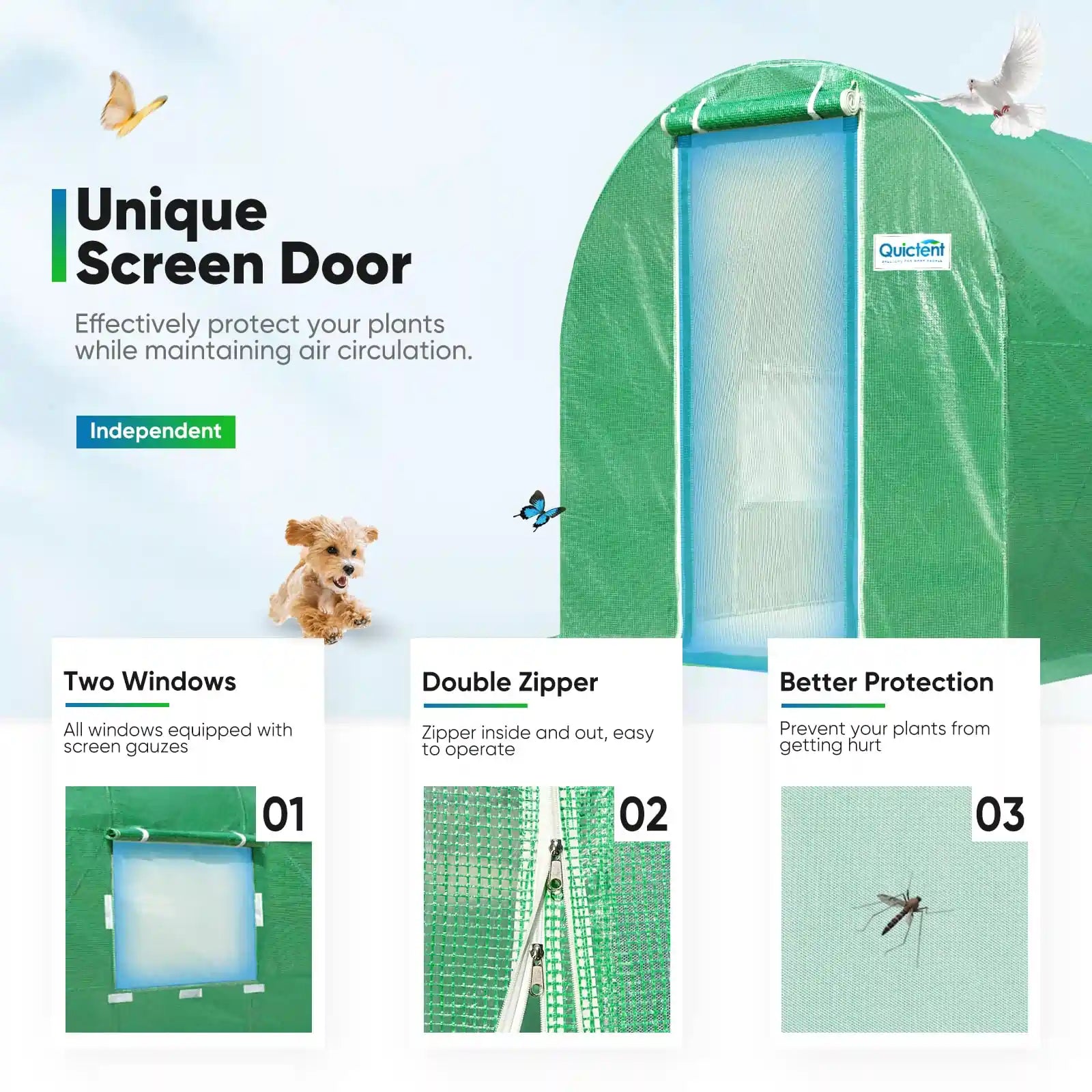 10' x 6.6' x 6.6' Walk-in Greenhouse for Outdoor Gardening - Durable Polycarbonate Panels with UV Protection - Perfect for Growing Vegetables, Flowers & Herbs in Backyard or Patio