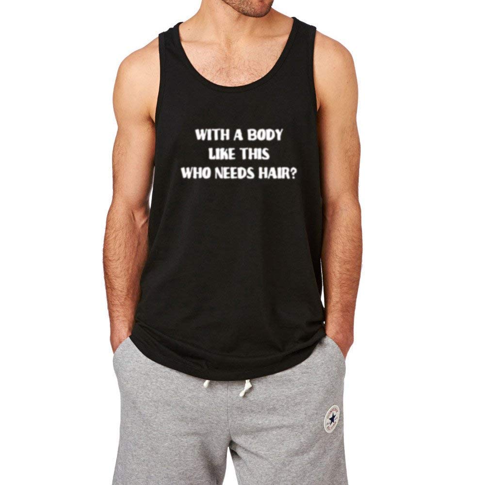 Funny Workout Tank Top for Men - Humorous Gym Shirt with Saying, Racerback Sleeveless Fitness Tee for Running & Weightlifting