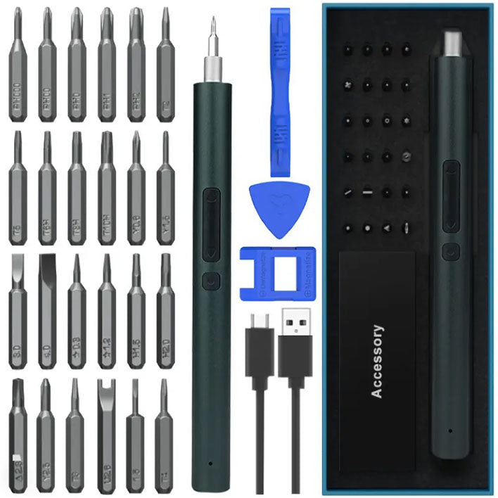 Precision Electric Mini Screwdriver Set - Perfect for Electronics Repair, Jewelry Making & DIY Projects