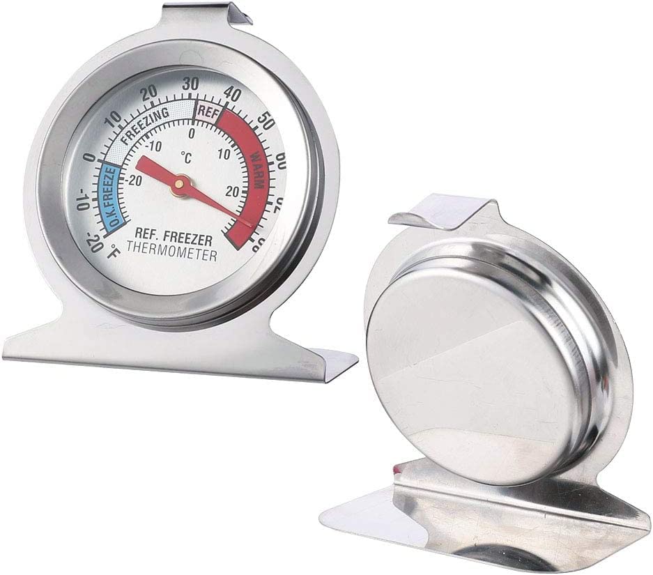 Fuyamp 4-Pack Large Dial Refrigerator Freezer Thermometer - Accurate Temperature Monitor for Fridge, Cooler & Freezer - Perfect for Home Kitchen, Restaurant & Food Storage Safety