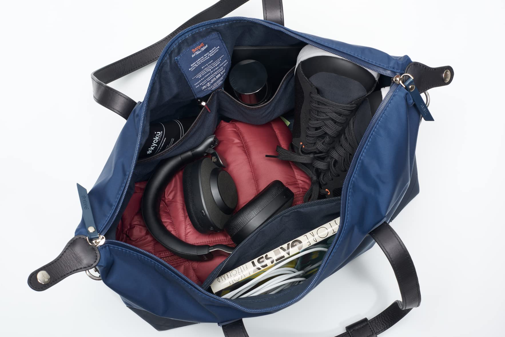 SWIMS Unisex 24 Hour Waterproof Holdall Bag - Lightweight Carry-On Luggage for Travel, Gym, Work Commute & Everyday Use - Durable Navy Blue Travel Bag for Men & Women - Perfect for Business Trips, Weekend Getaways & Sports Activities