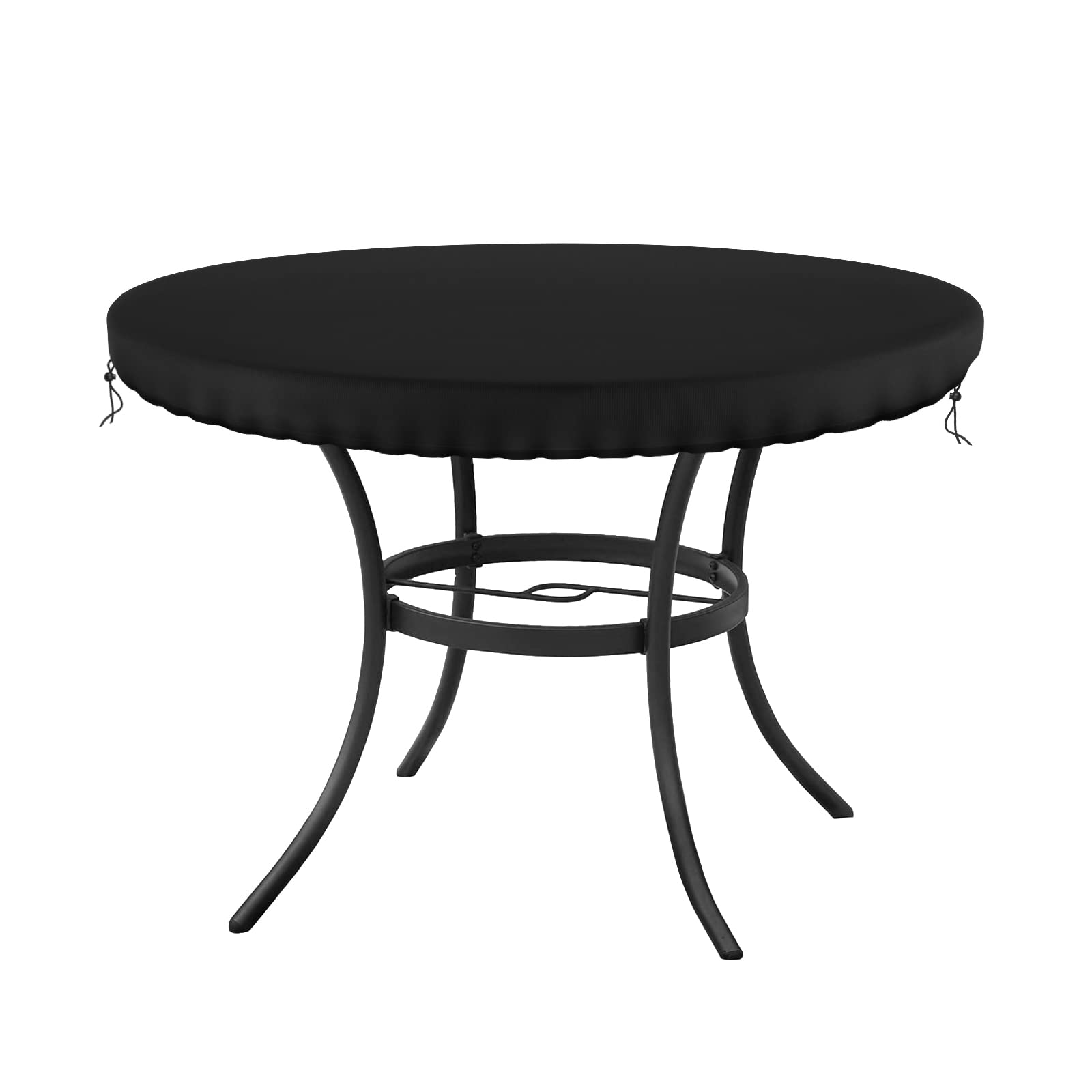 **Waterproof Round Patio Table Cover 31 Inch - UV Resistant & Anti-Fading Outdoor Furniture Protector for Garden, Deck, or Balcony Use - Black**