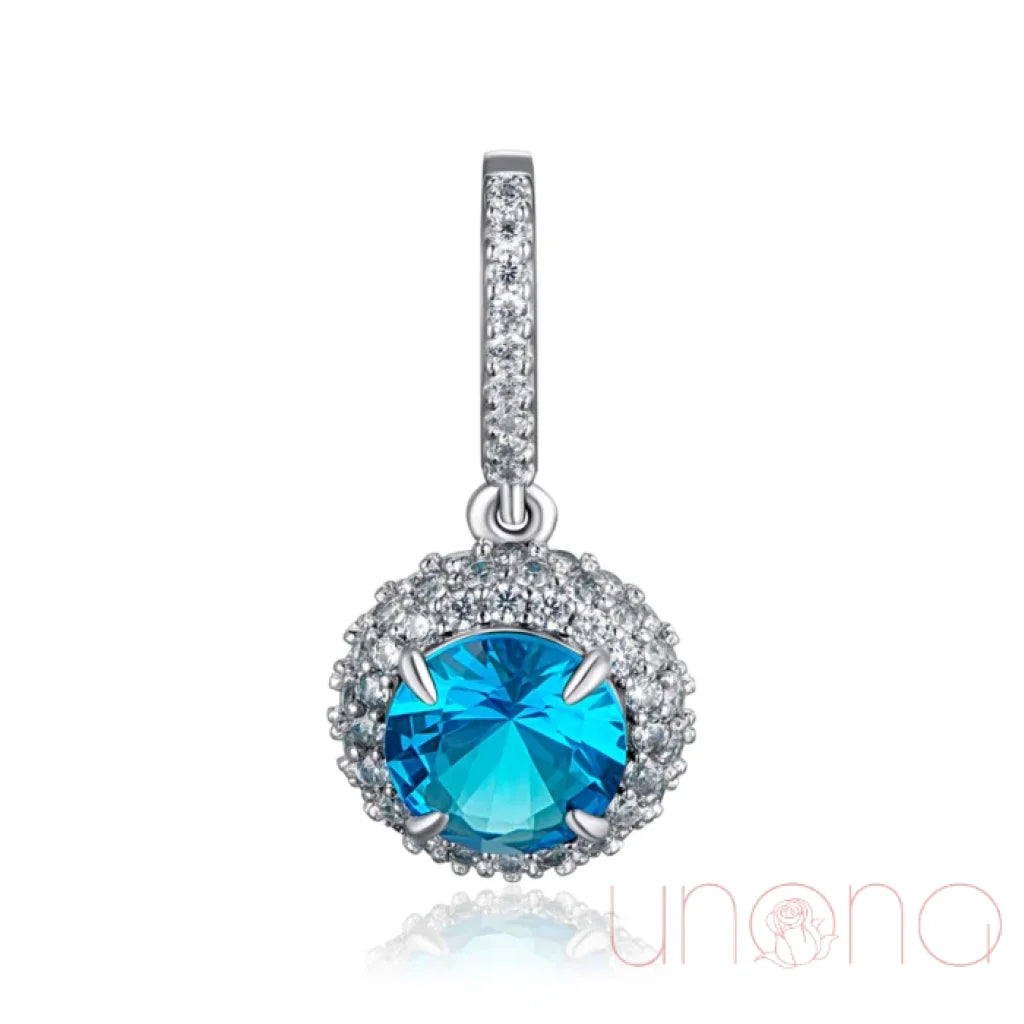 Affinity Silver Pendant Necklace with Genuine Blue Quartz Stone - Perfect for Gifts, Weddings & Spiritual Healing Jewelry