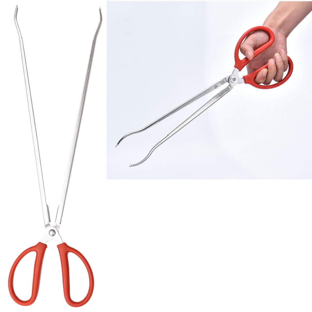 **Cabilock Crab Garbage Picker Tongs – Heavy-Duty Anti-Slip Kitchen Tool for Seafood, Cooking & Trash Grabber – Perfect for Crab Boils, Appetizer Serving & Outdoor BBQ**