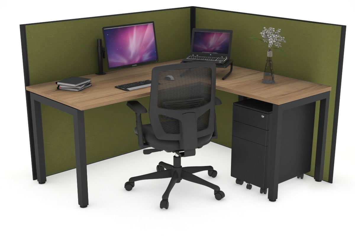 Horizon Quadro Square Legs L-Shaped Corner Office Desk - 63