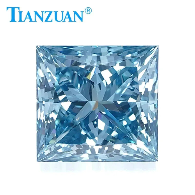 1.536ct Lab Grown CVD Diamond - Fancy Intense Blue Square Shape VS1 Clarity 3EX Cut Loose Gemstone with GEMID Certification | Perfect for Engagement Rings, Custom Jewelry & Collector's Pieces