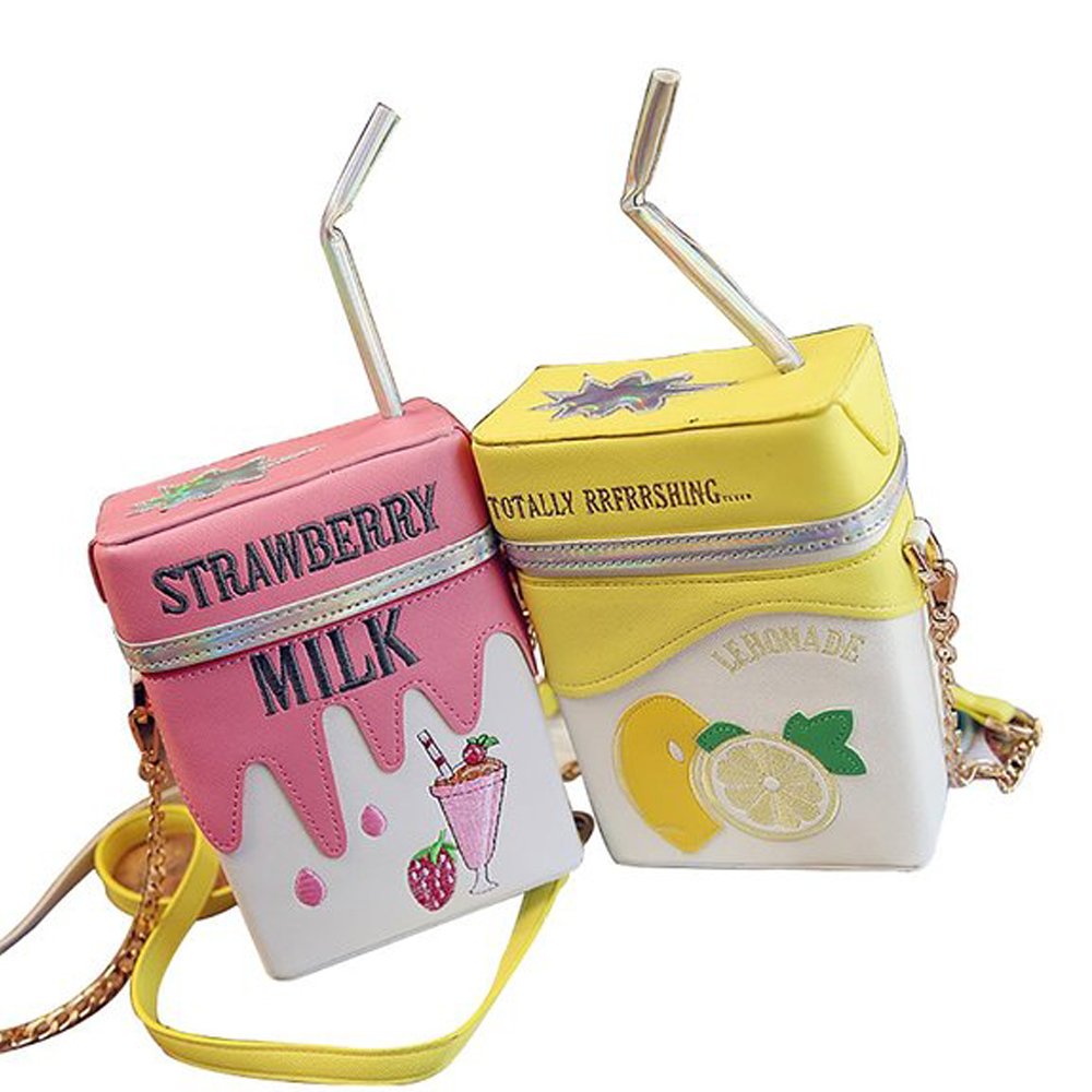 Strawberry Milk Box Crossbody Bag - Cute Phone Purse with Card Holder for Women | Perfect for Daily Use, Shopping, and Travel