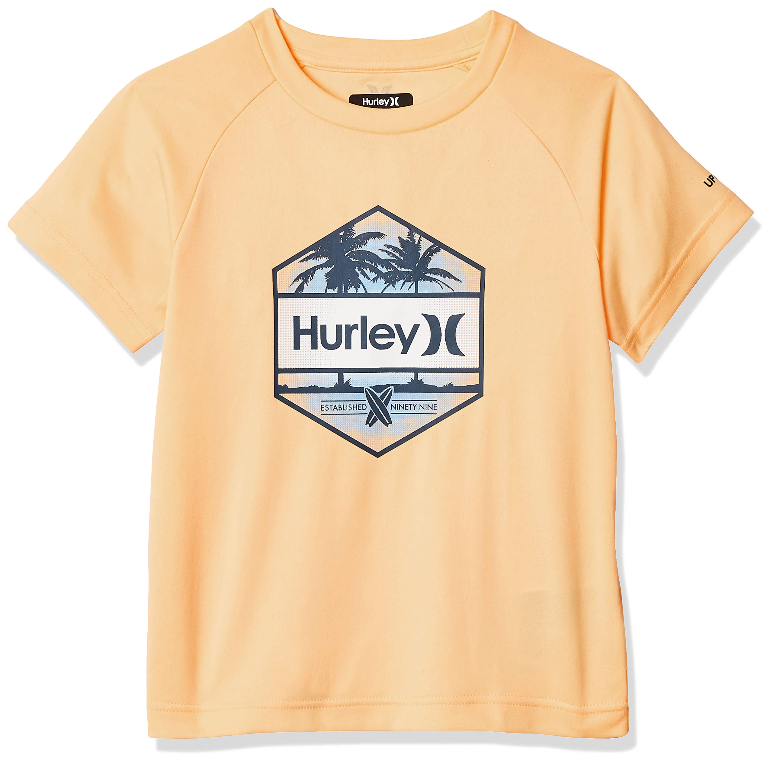 Hurley Boys' Rash Guard UPF 50+ Sun Protection Swim Shirt for Kids - Quick Dry, Long Sleeve UV Shirt for Swimming, Surfing & Beach Activities