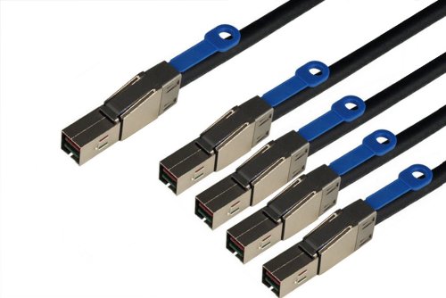 C5555X4-1M 4-Port HD Mini SAS Cable 1M (3.3ft) 30AWG High-Speed Data Transfer for Servers, Storage & RAID Systems - Perfect for Data Centers, Enterprise Storage & Server Racks