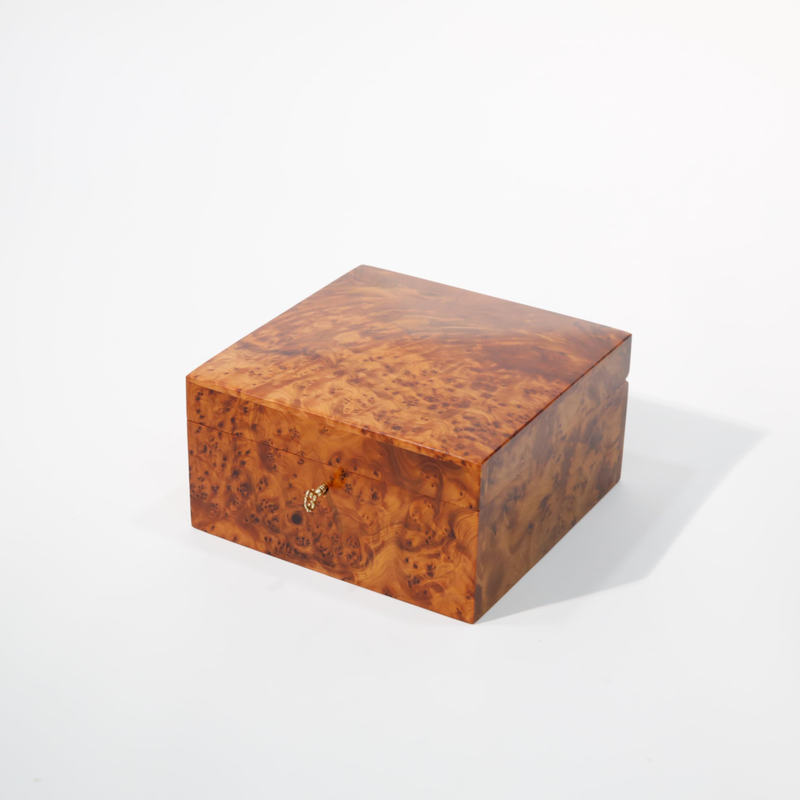 Hand Carved Wooden Jewelry Box - Antique Multipurpose Storage Organizer for Rings, Necklaces & Keepsakes | Decorative Home Decor & Gift Idea for Women | Large Square Keepsake Box (2-Pack)
