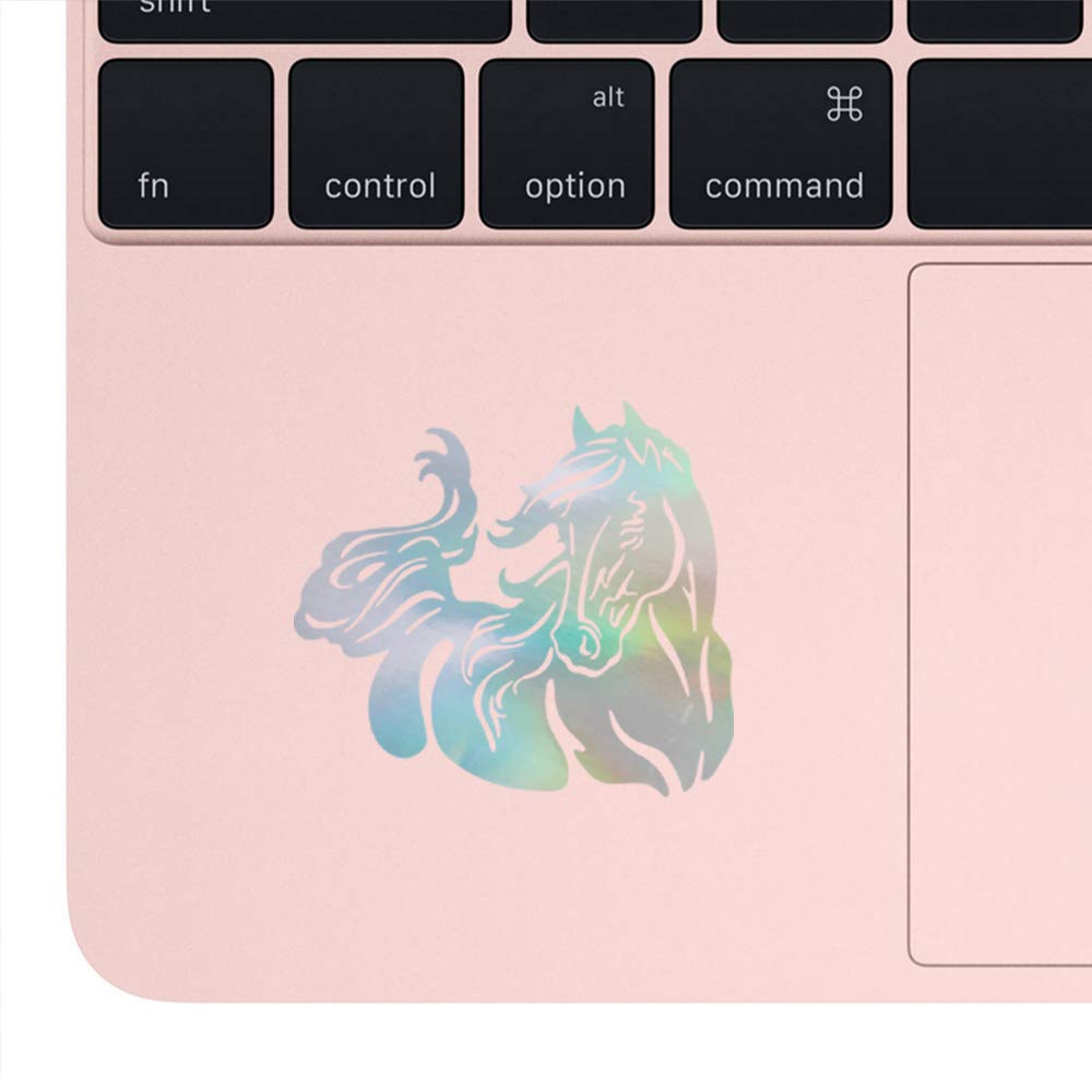 Premium Holographic Horse Vinyl Decals (Set of 2) - Waterproof Stickers for Laptop, Phone, Helmet, Car Window, Mug & Wall Decor - Perfect for DIY Crafts, Gift Wrapping & Personalizing Accessories