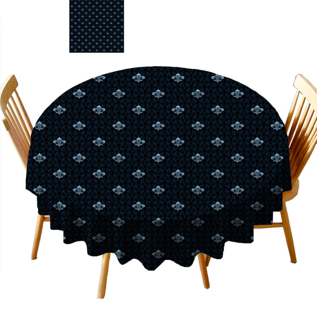 Round Tablecloth 54 Inch - Premium Fabric Dining Table Cover for Restaurants, Parties & Home Decor - Washable & Wrinkle-Resistant (B29FL)