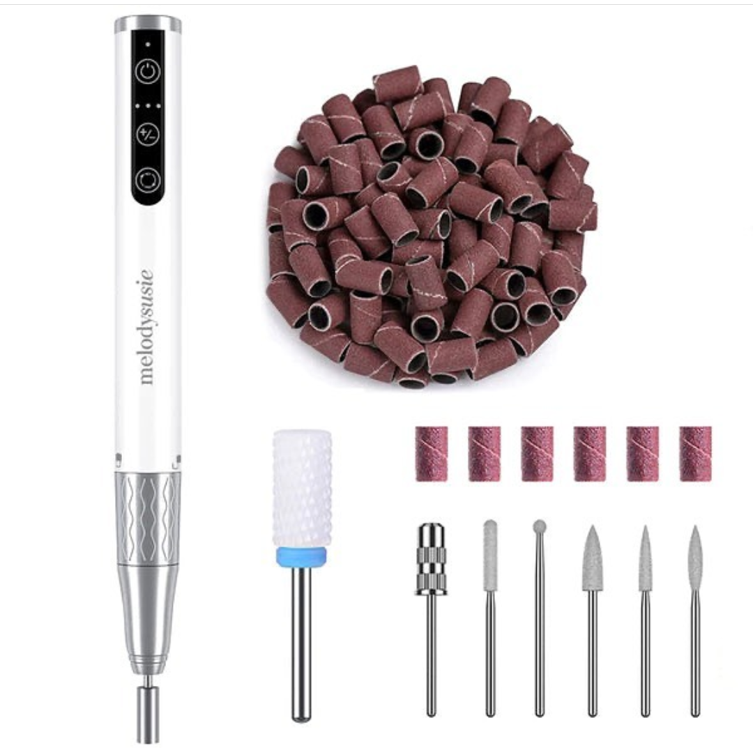 MelodySusie ATENA Cordless Rechargeable Nail Drill - 28,000 RPM Professional Electric Manicure Pedicure Kit for Home & Salon Use - Perfect for Nail Art, Acrylics, Gel Polish Removal & Nail Care
