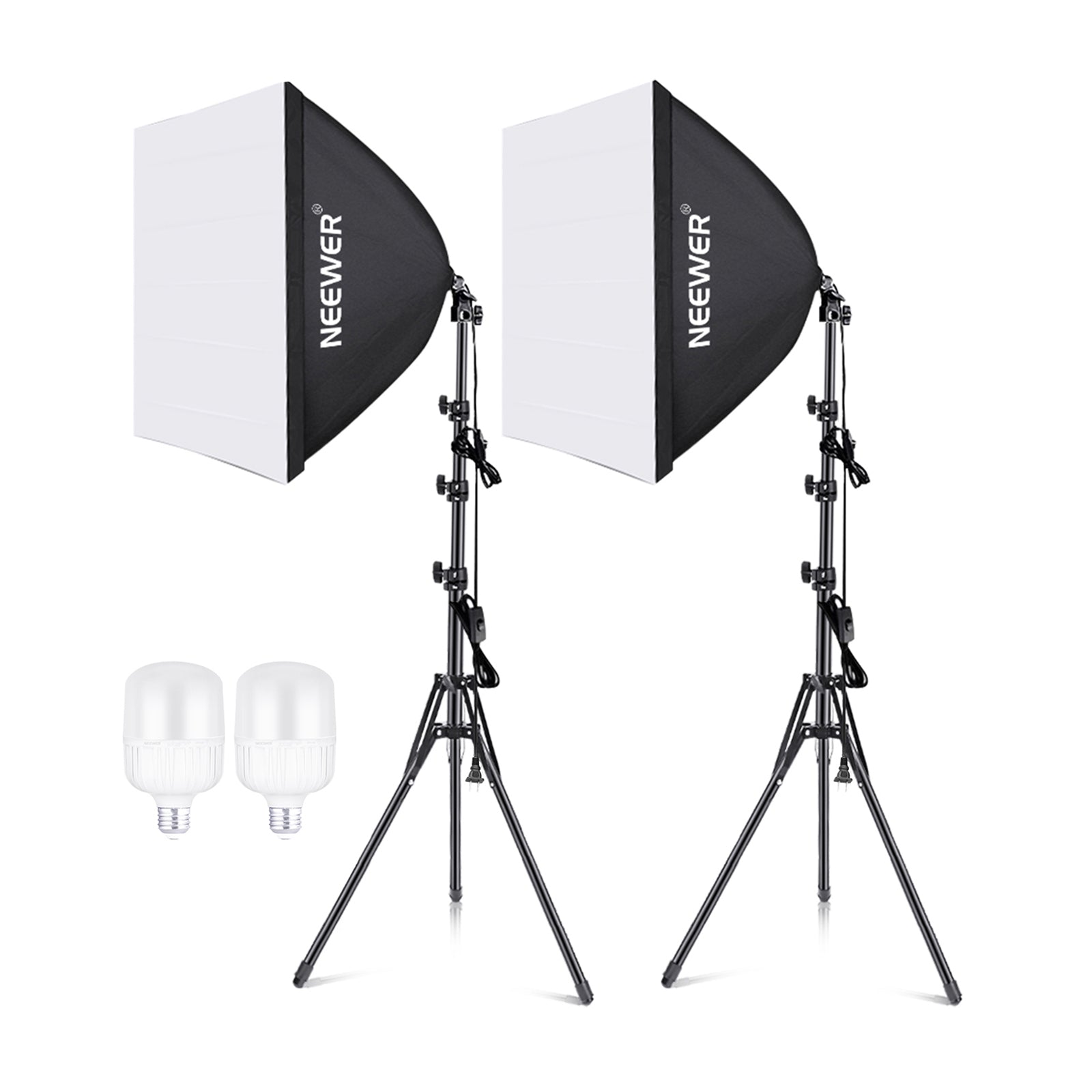 NEEWER NK200 24x24/60x60CM 700W Professional Photography Softbox Lighting Kit - Perfect for Studio Portraits, Product Photography & YouTube Videos