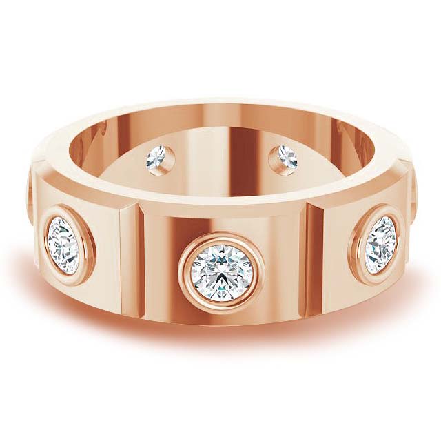 1.20 Carat Round Diamond Eternity Wedding Band - Bezel Set Engagement Ring for Women - Perfect for Anniversaries, Proposals & Special Occasions