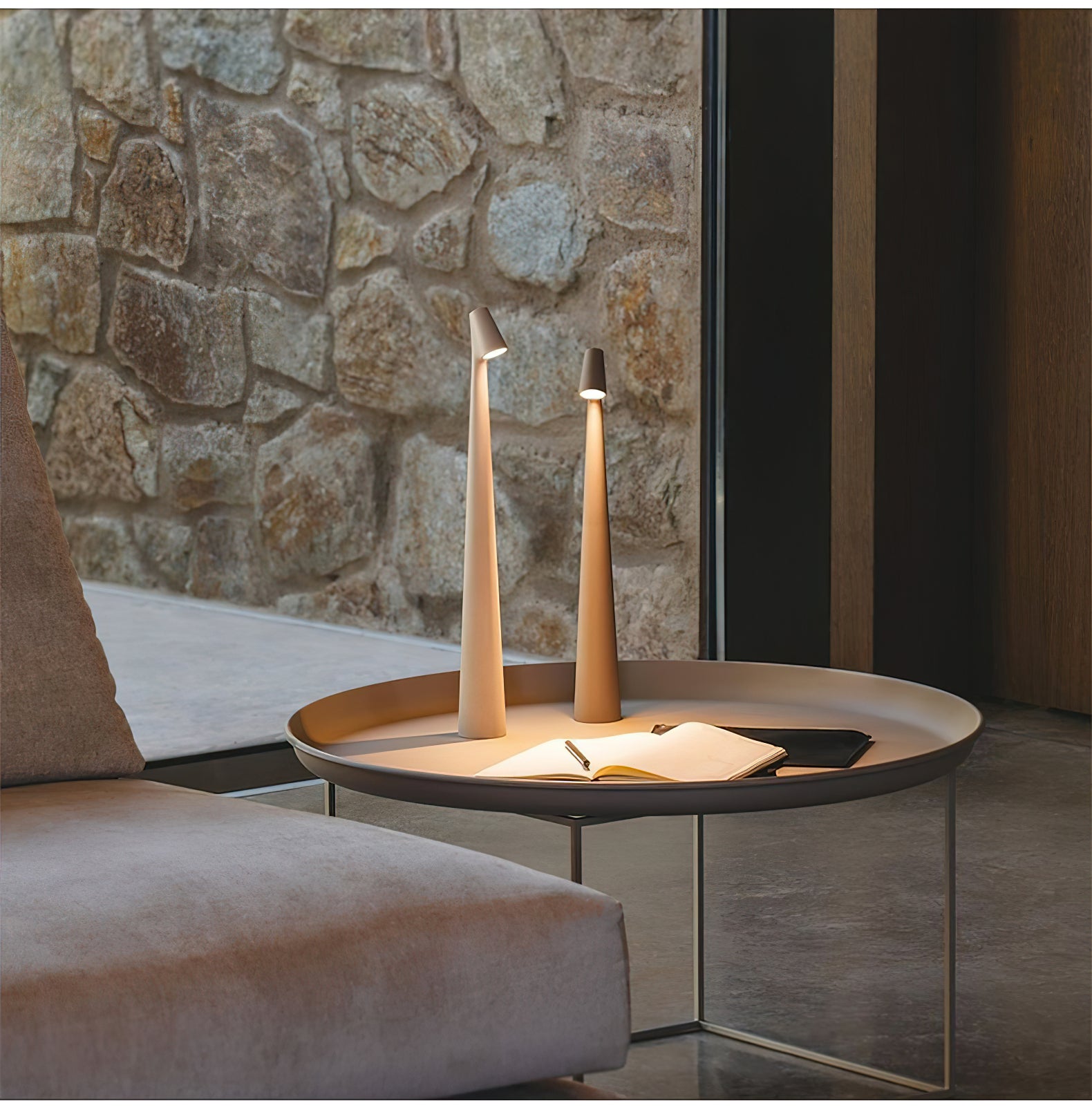 Portable African Table Lamp - Handmade Wooden Night Light for Bedroom, Living Room, or Office Decor - Perfect for Reading, Relaxing, and Creating Ambiance