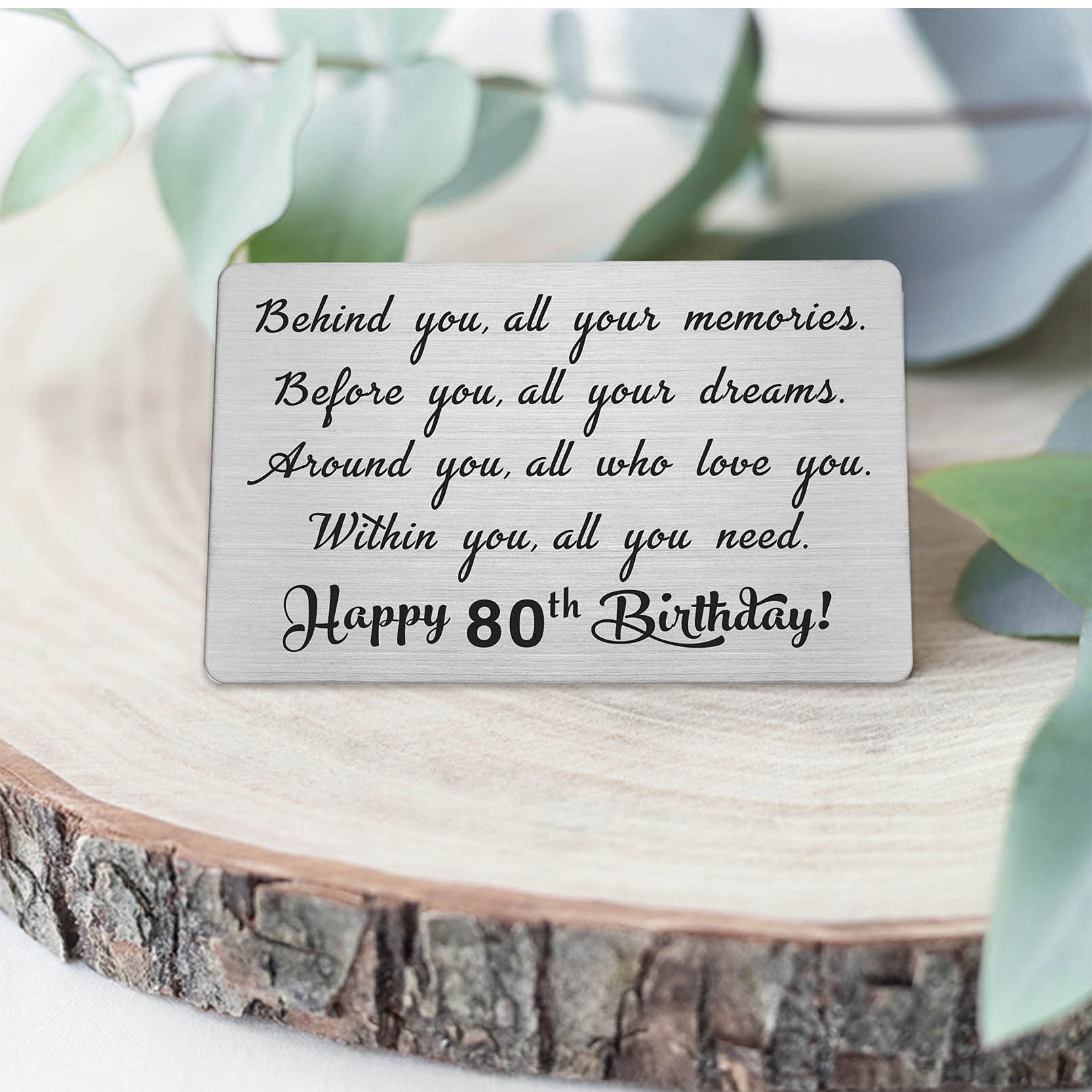 80th Birthday Wallet Card Gift for Women & Men - Funny 80 Year Old Birthday Card Ideas - Perfect for Milestone Celebrations & Keepsakes