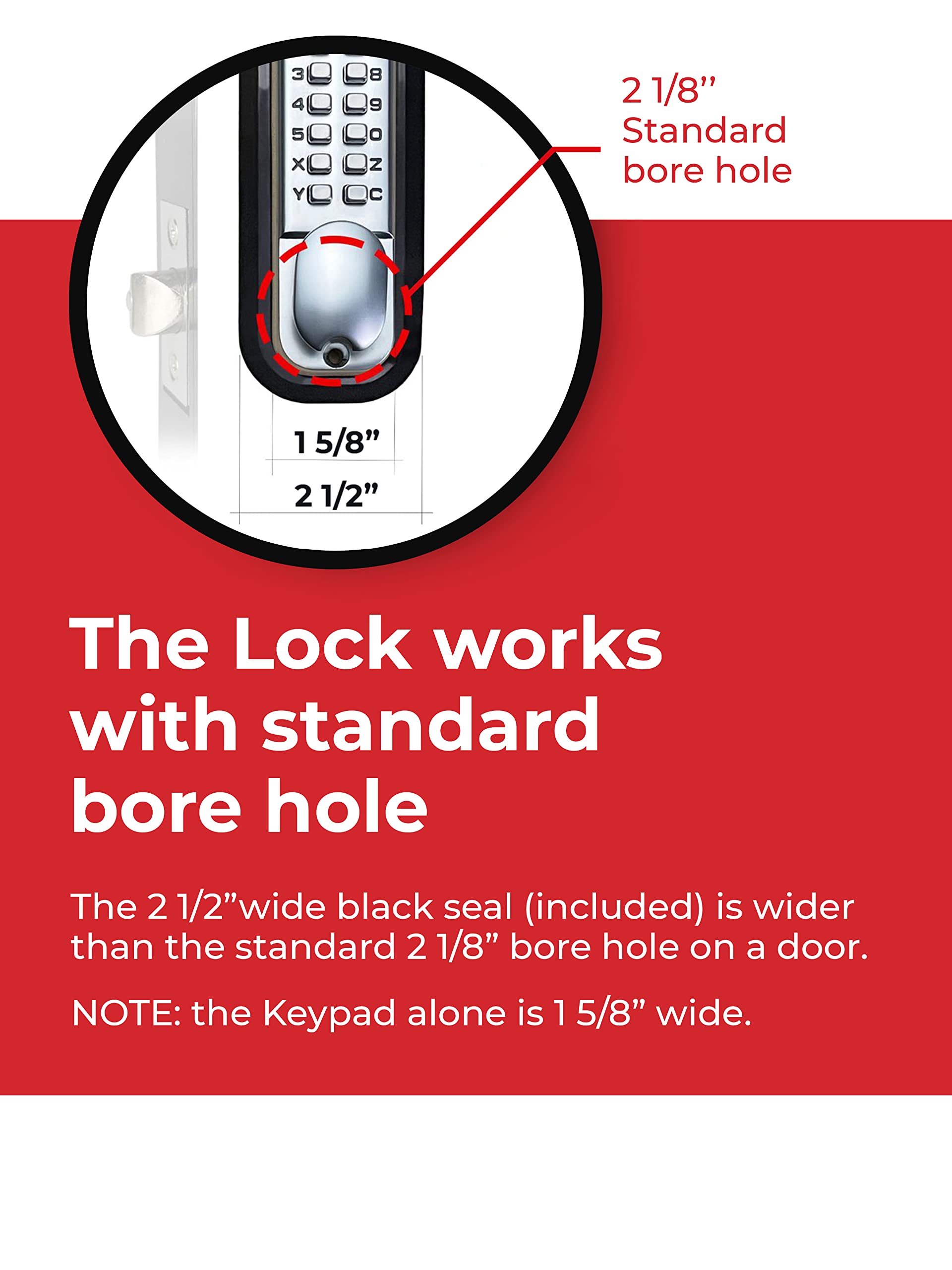 JOUNJIP Keyless Entry Door Lock - Mechanical Combination Latch for Gates, Fences, Windows - No Battery/Power Needed (Oil-Rubbed Bronze Finish) - Flat Spindle Design - Perfect for Home Security, Sheds & Outdoor Access Control