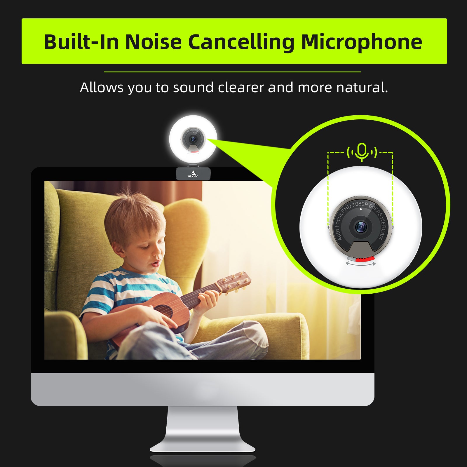 NexiGo N960E 1080P HD Webcam with Microphone - Perfect for Streaming, Video Conferencing, Online Classes & Gaming