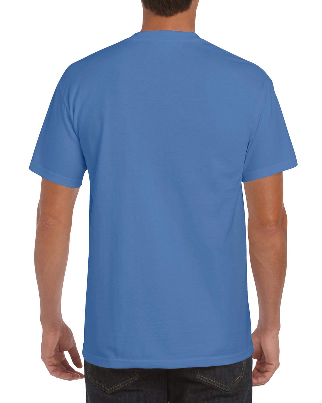 Gildan Hammer Pocket T-Shirt H300 4XL - Soft Cotton Crew Neck Tee with Side Pocket for Men in Lagoon Blue | Workwear, Casual Wear & Gym Apparel