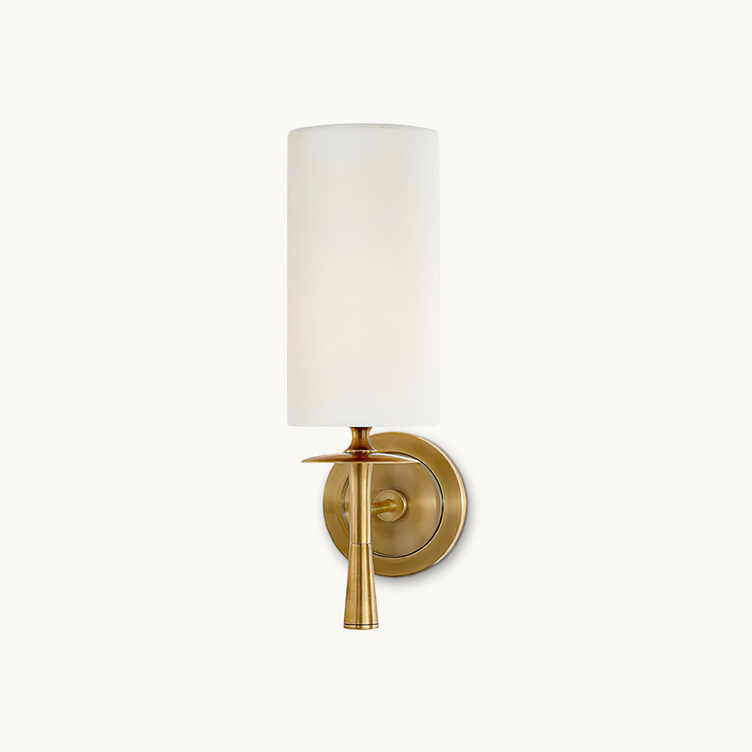 Farber Fabric Wall Sconce - Modern Boho Light Fixture for Bedroom, Living Room & Hallway - Soft Glow Decorative Wall Lamp with Linen Shade (White)