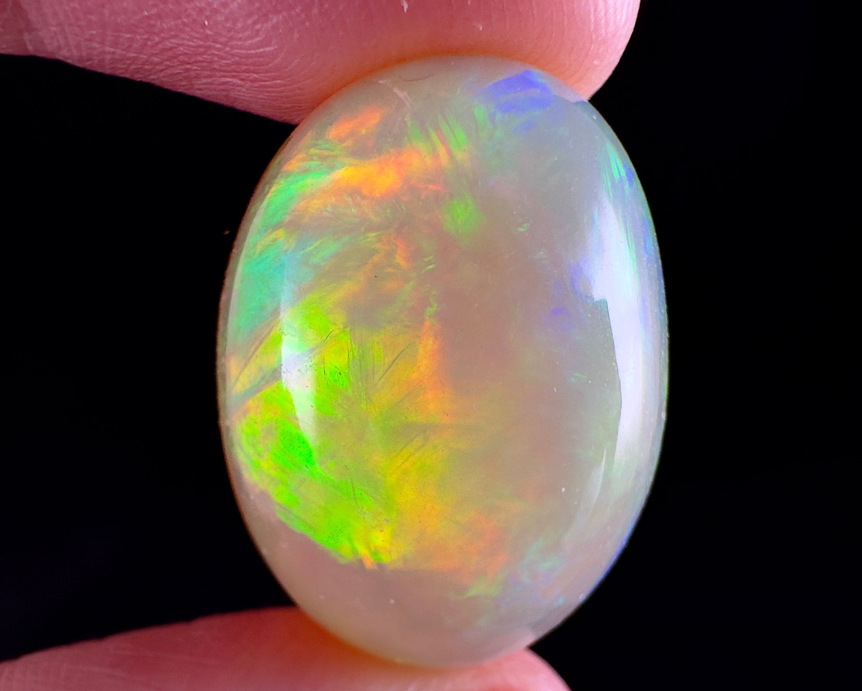 Welo Opal Oval Cabochon for Jewelry Making – Natural Ethiopian Opal Gemstone – Perfect for Rings, Pendants & DIY Craft Projects