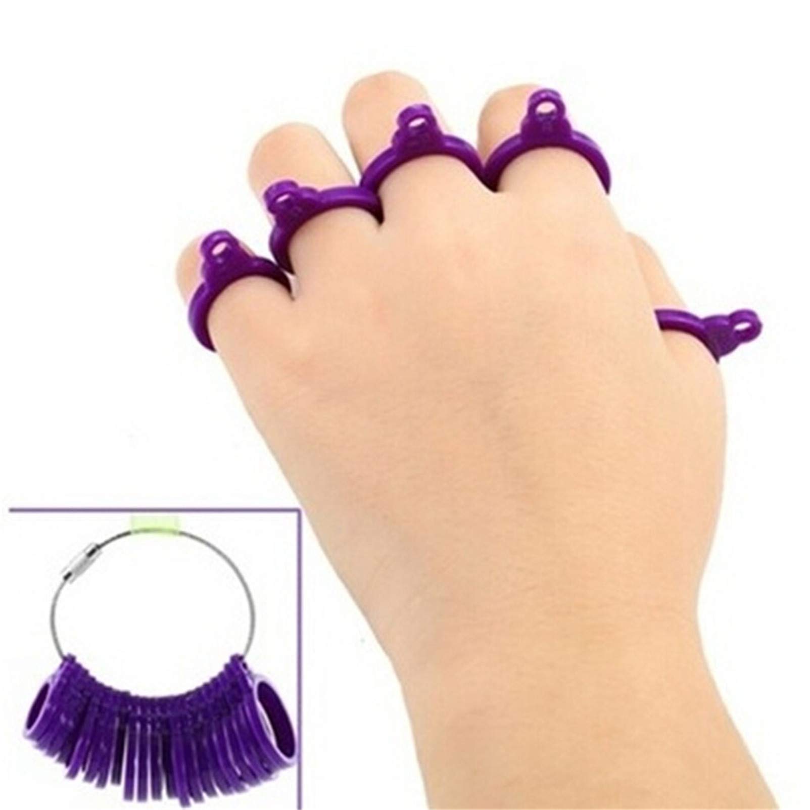 Flybloom Portable Ring Ruler - Accurate Ring Size Measuring Tool Kit with Ring Gauge & Finger Sizer - Perfect for Jewelry Shopping, Proposals & Wedding Ring Sizing (US Standard)