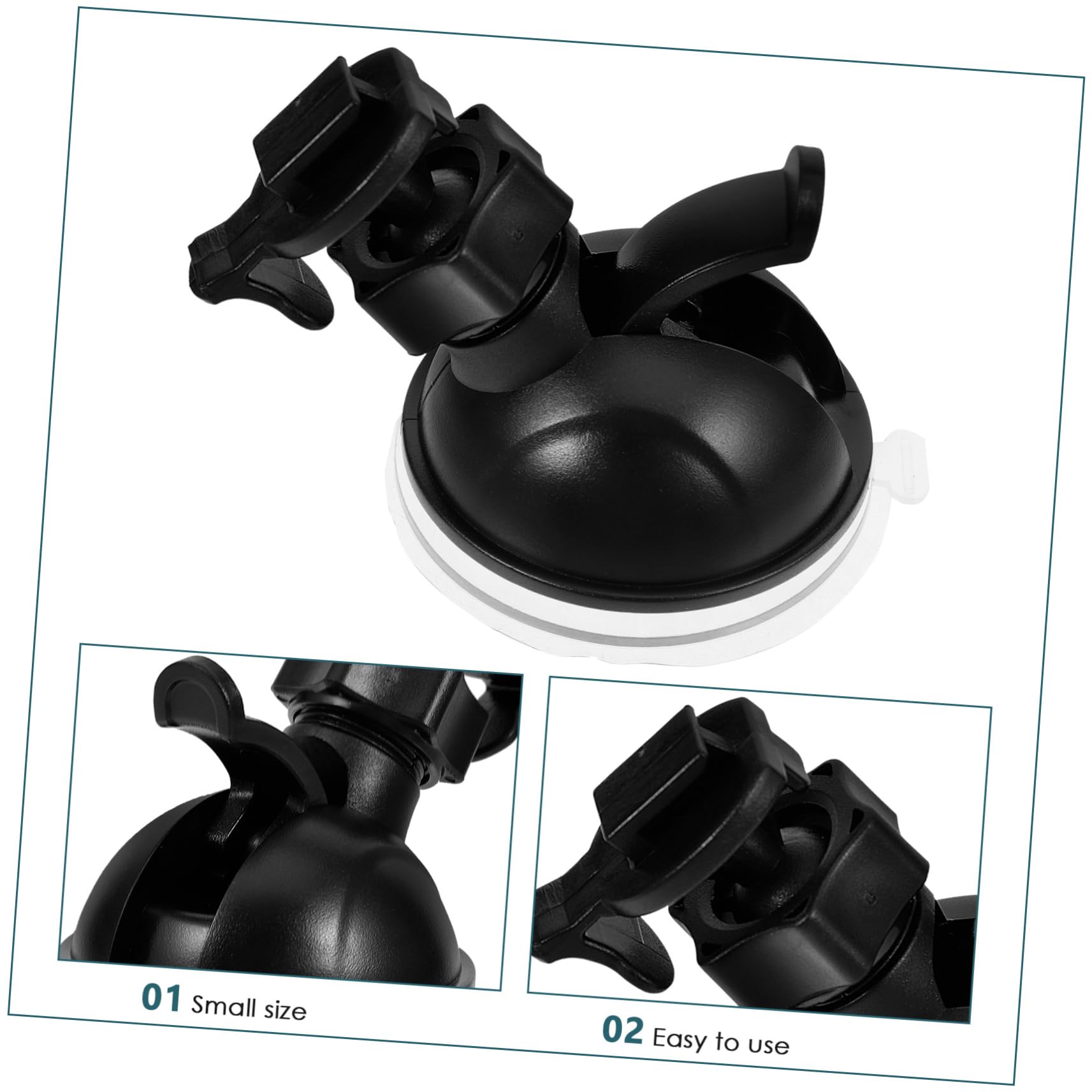 PACKOVE 4-Piece Car Camera Mount Holder Kit - Suction Cup Stand for Dash Cam, Recorder, and Action Cam - Secure Plastic Mount for Windshield & Dashboard - Perfect for Road Trips, Uber Driving, and Vehicle Security
