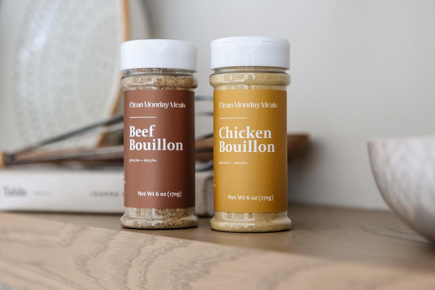Clean Monday Meals | Gluten-Free Chicken & Beef Bouillon Cubes - No Artificial Flavors or Additives | 2-Pack for Soups, Stews & Cooking | Perfect for Keto, Paleo & Healthy Lifestyles